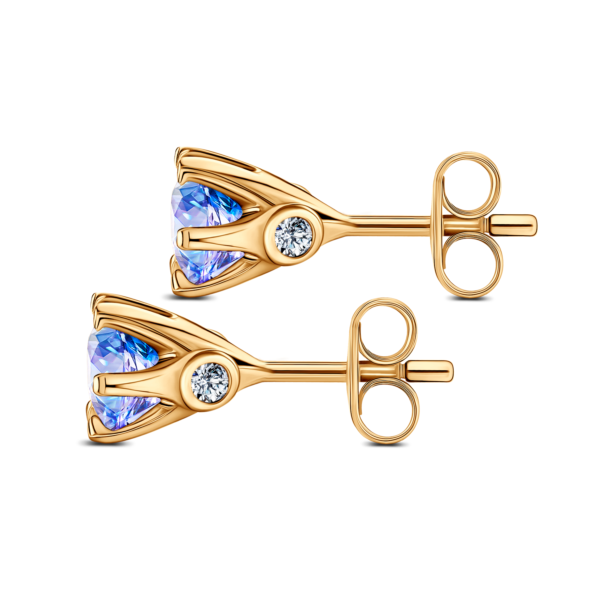 Kolczyki The Journey: złote, tanzanity  - 5