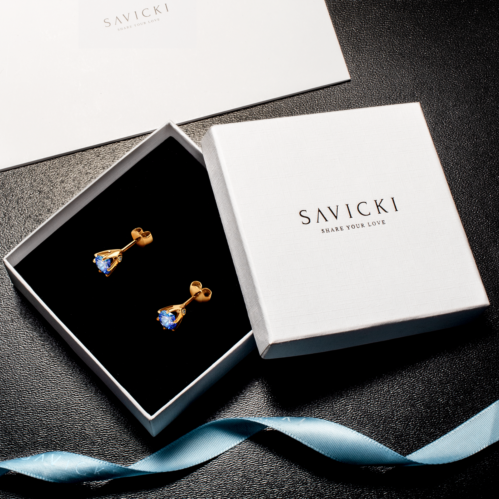 Kolczyki The Journey: złote, tanzanity  - 7