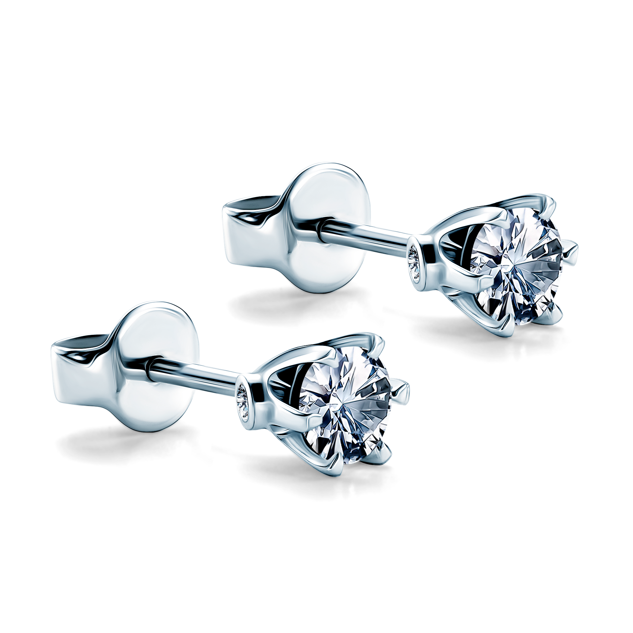 Kolczyki The Journey: białe złoto, białe szafiry