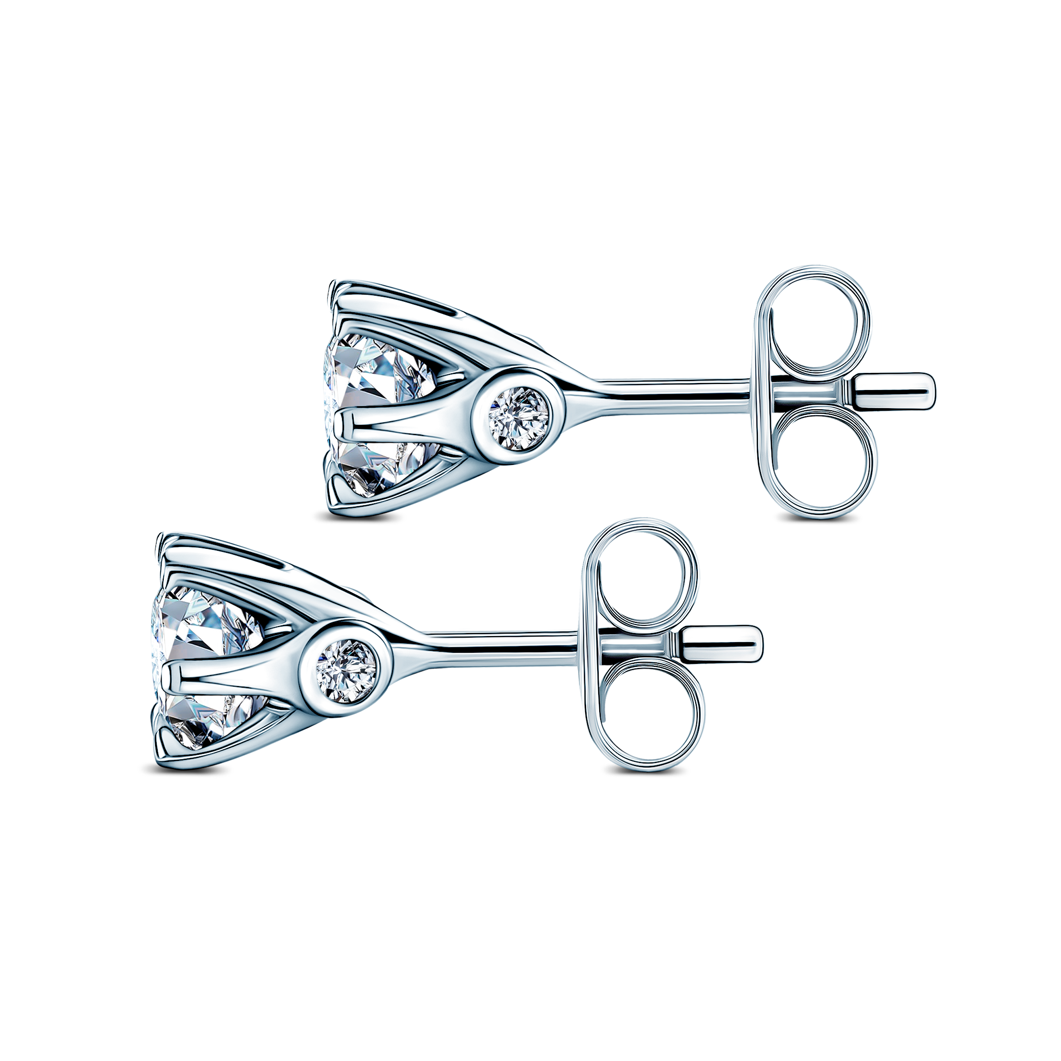 Kolczyki The Journey: białe złoto, białe szafiry