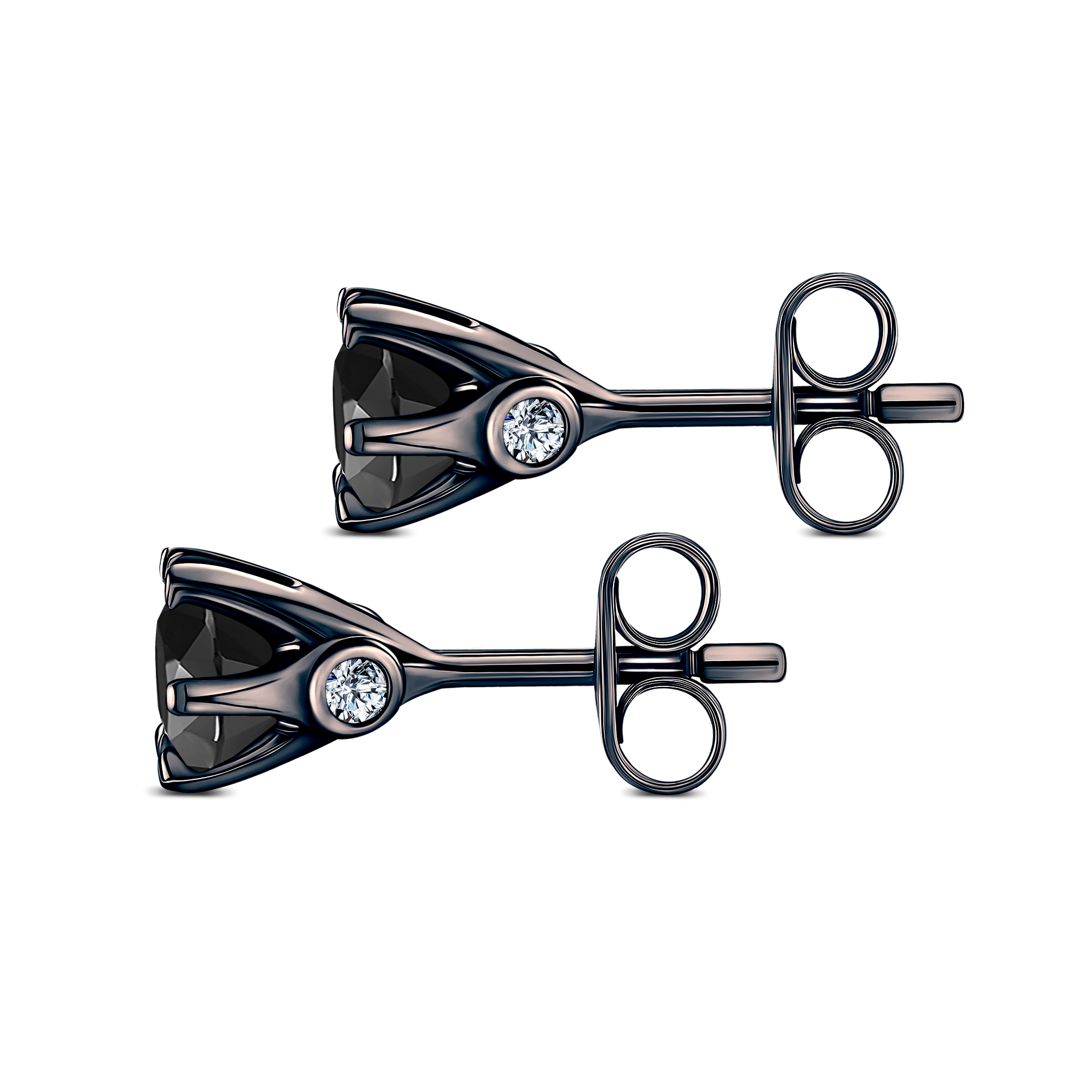 Kolczyki The Journey: czarne złoto, czarne diamenty  - 5