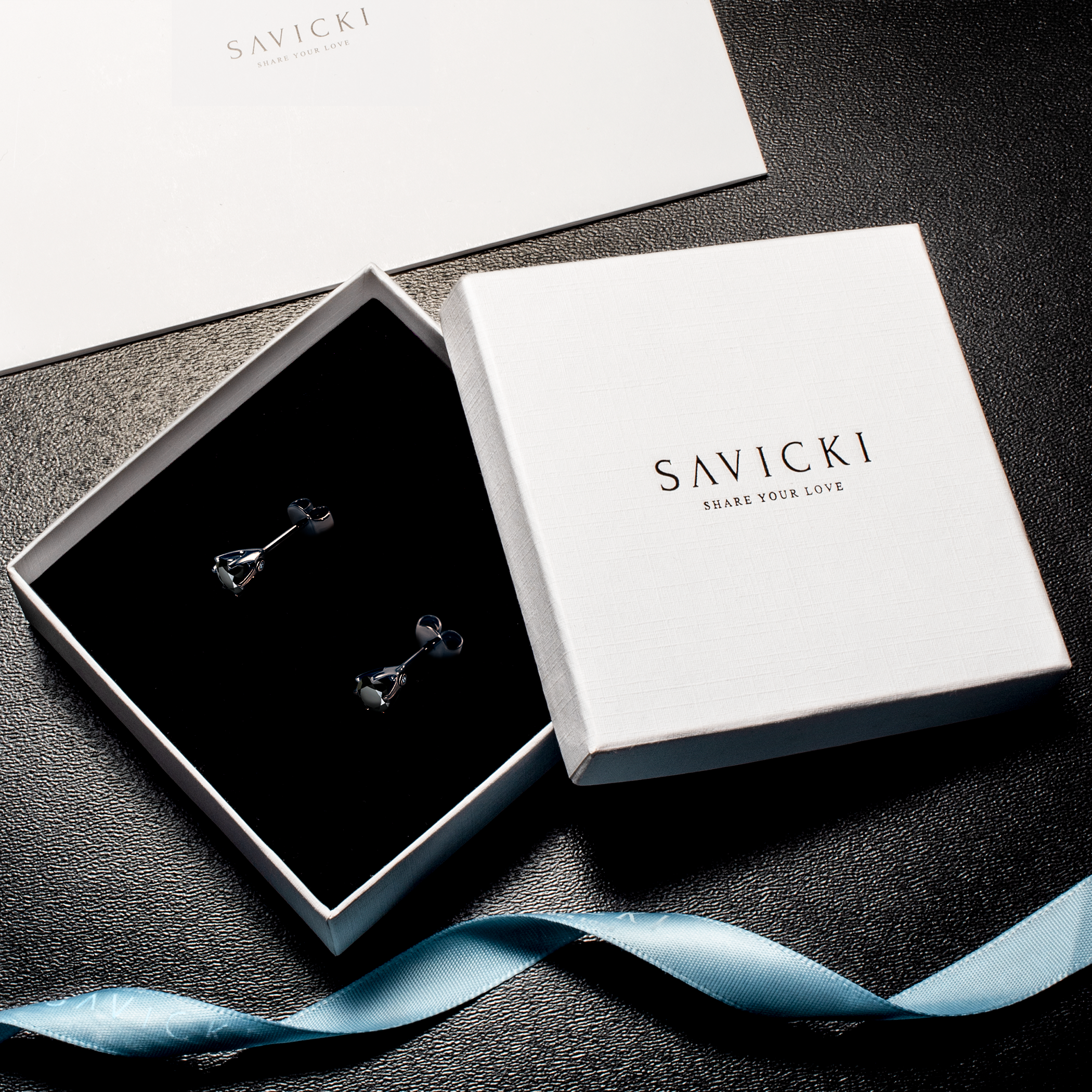 Kolczyki The Journey: czarne złoto, czarne diamenty  - 7