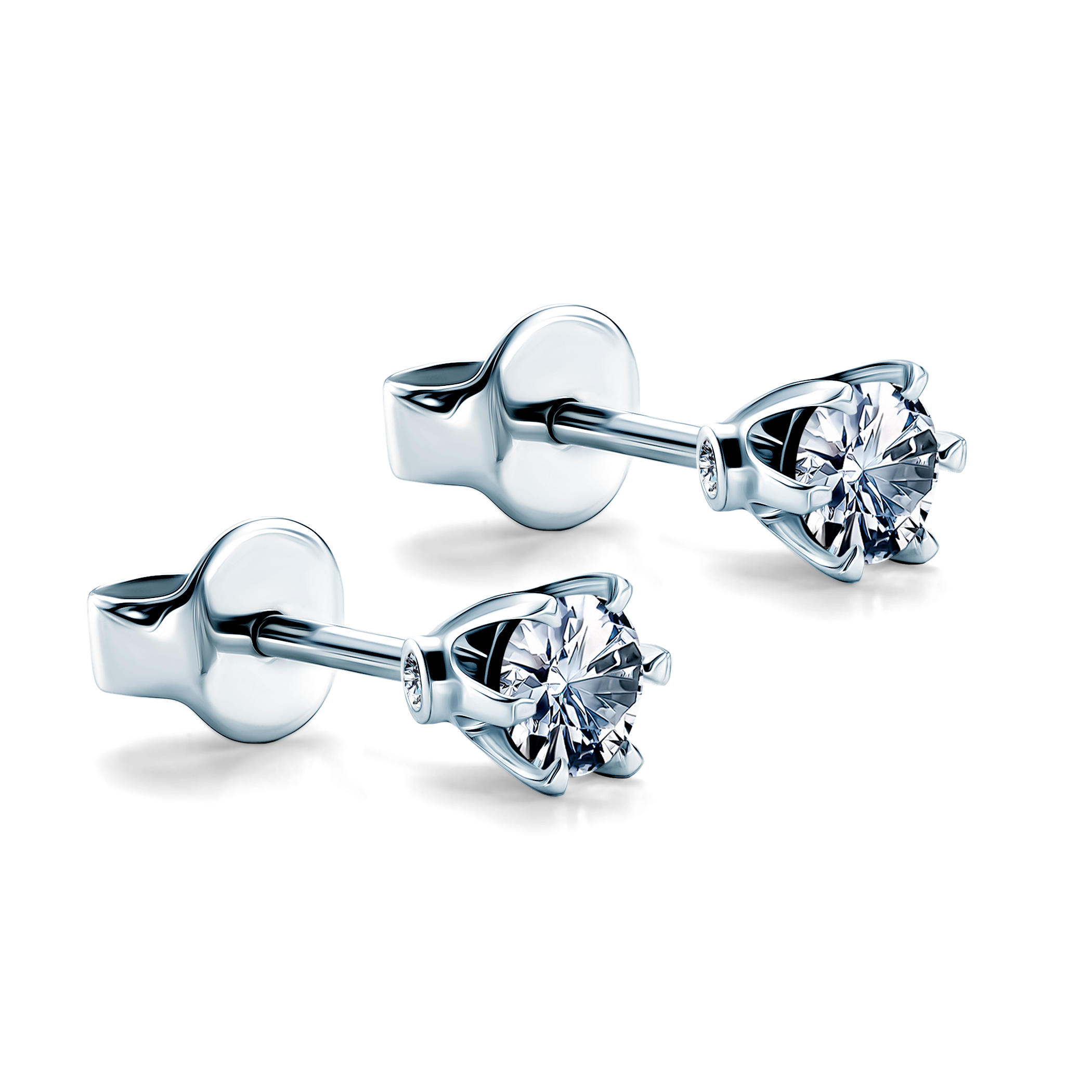 Kolczyki The Journey: białe złoto, białe szafiry