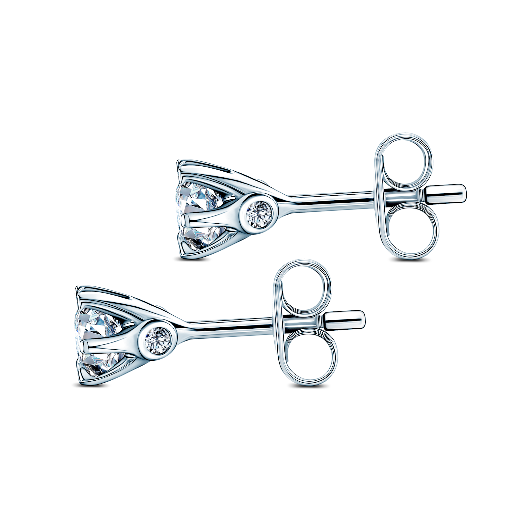 Kolczyki The Journey: białe złoto, białe szafiry