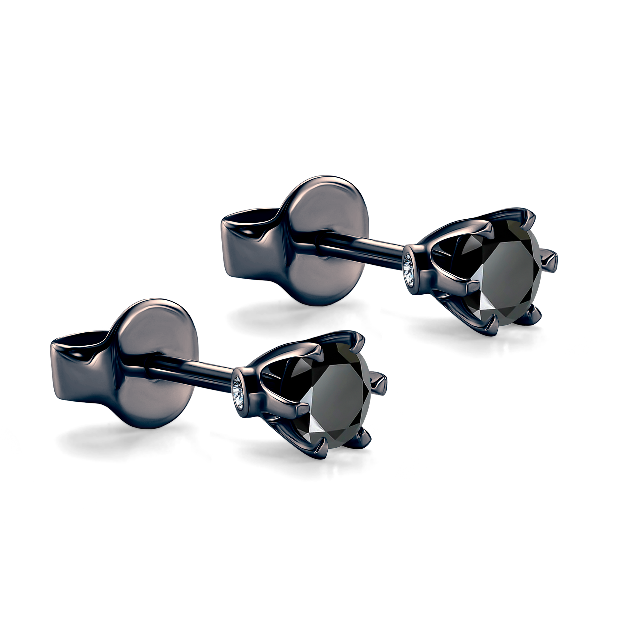 Kolczyki The Journey: czarne złoto, czarne diamenty 