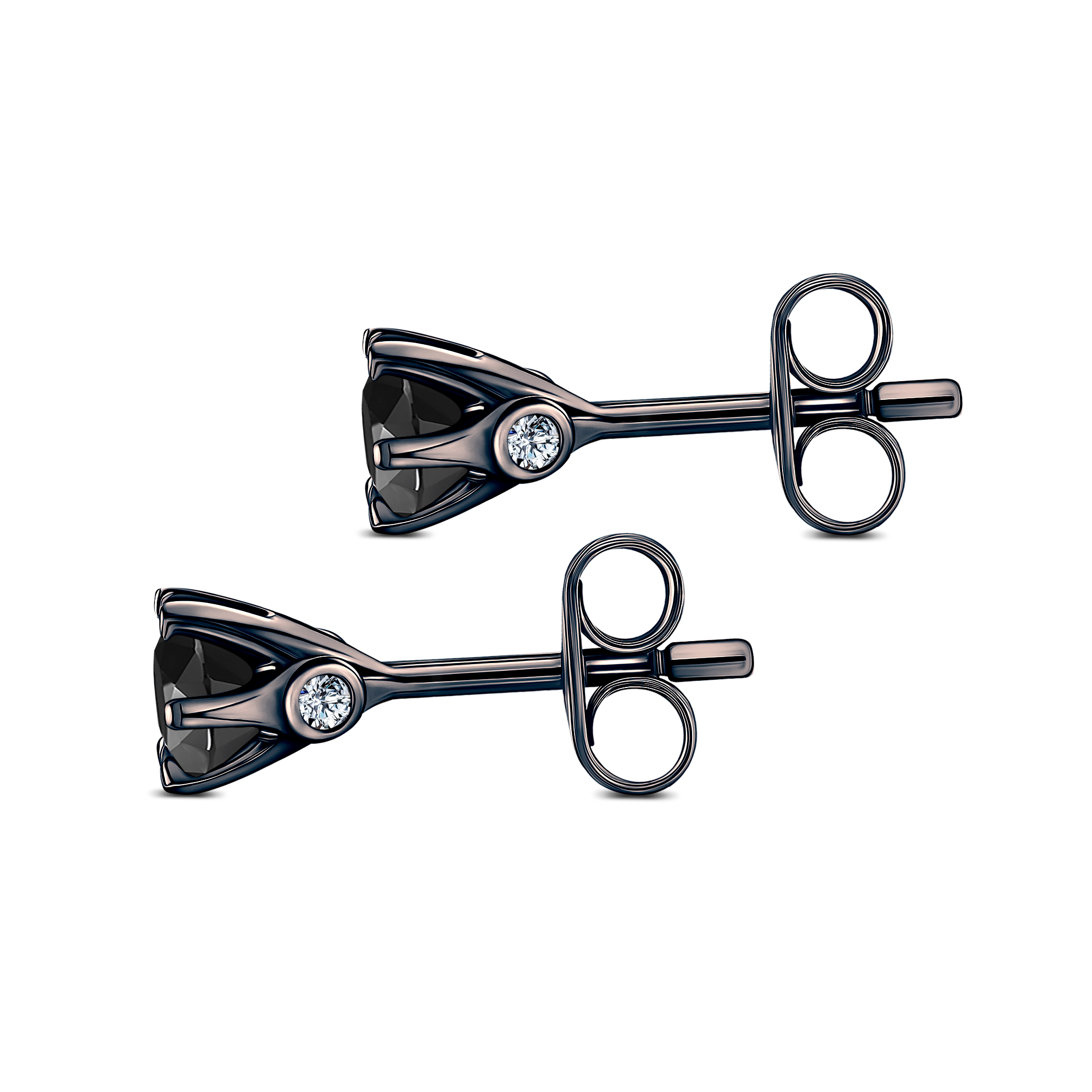 Kolczyki The Journey: czarne złoto, czarne diamenty 