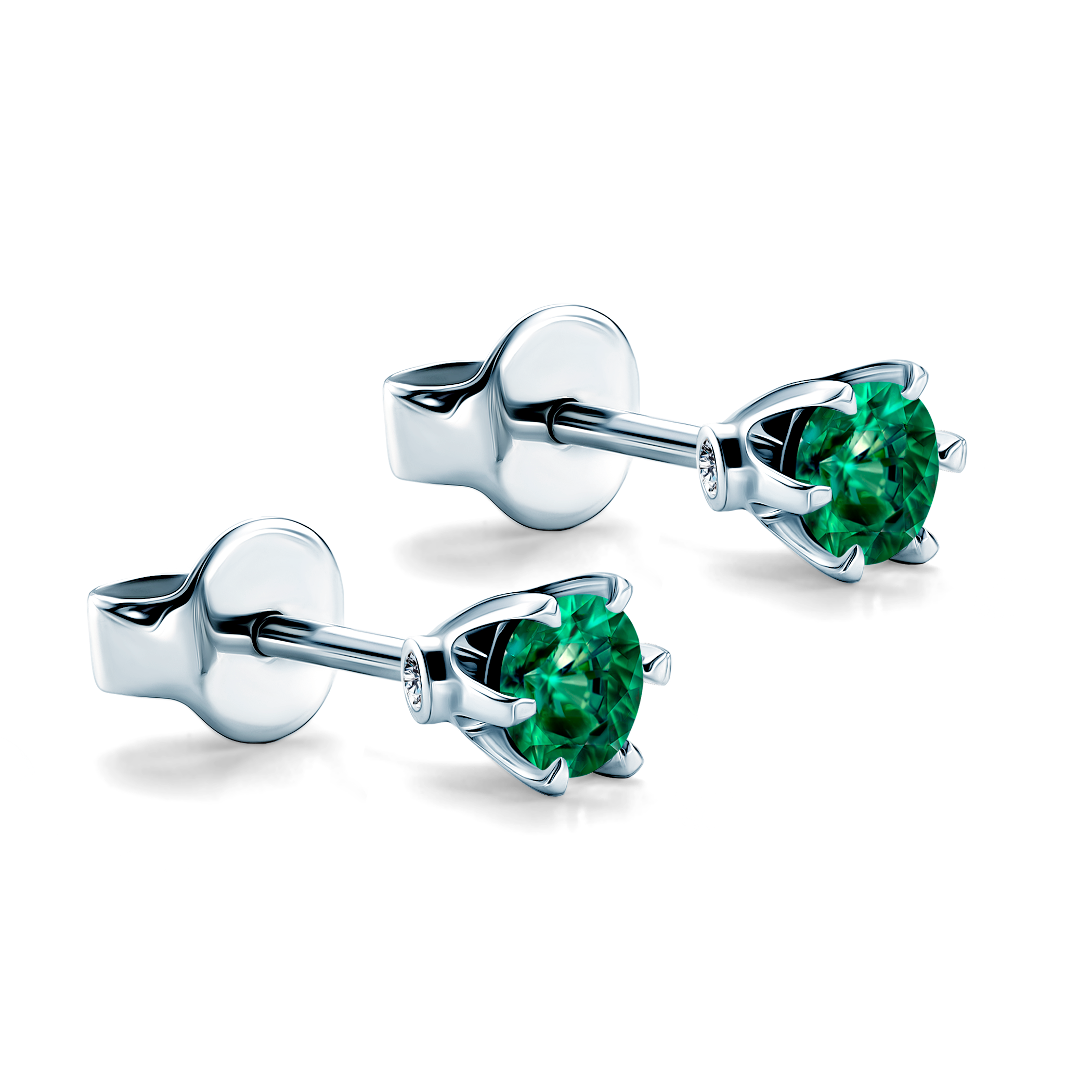 Ohrringe The Journey: Weißgold, Smaragde - 4