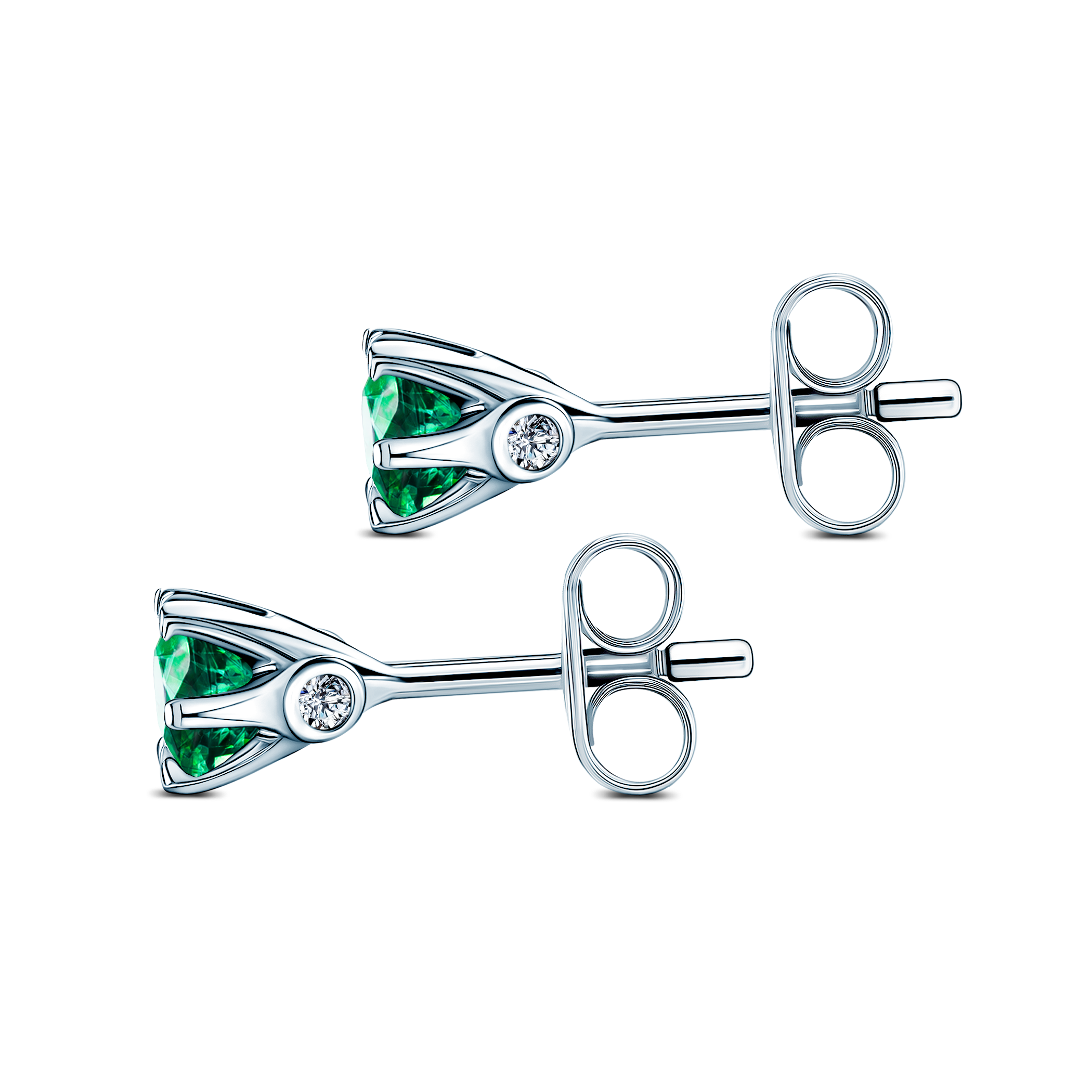 Ohrringe The Journey: Weißgold, Smaragde - 5