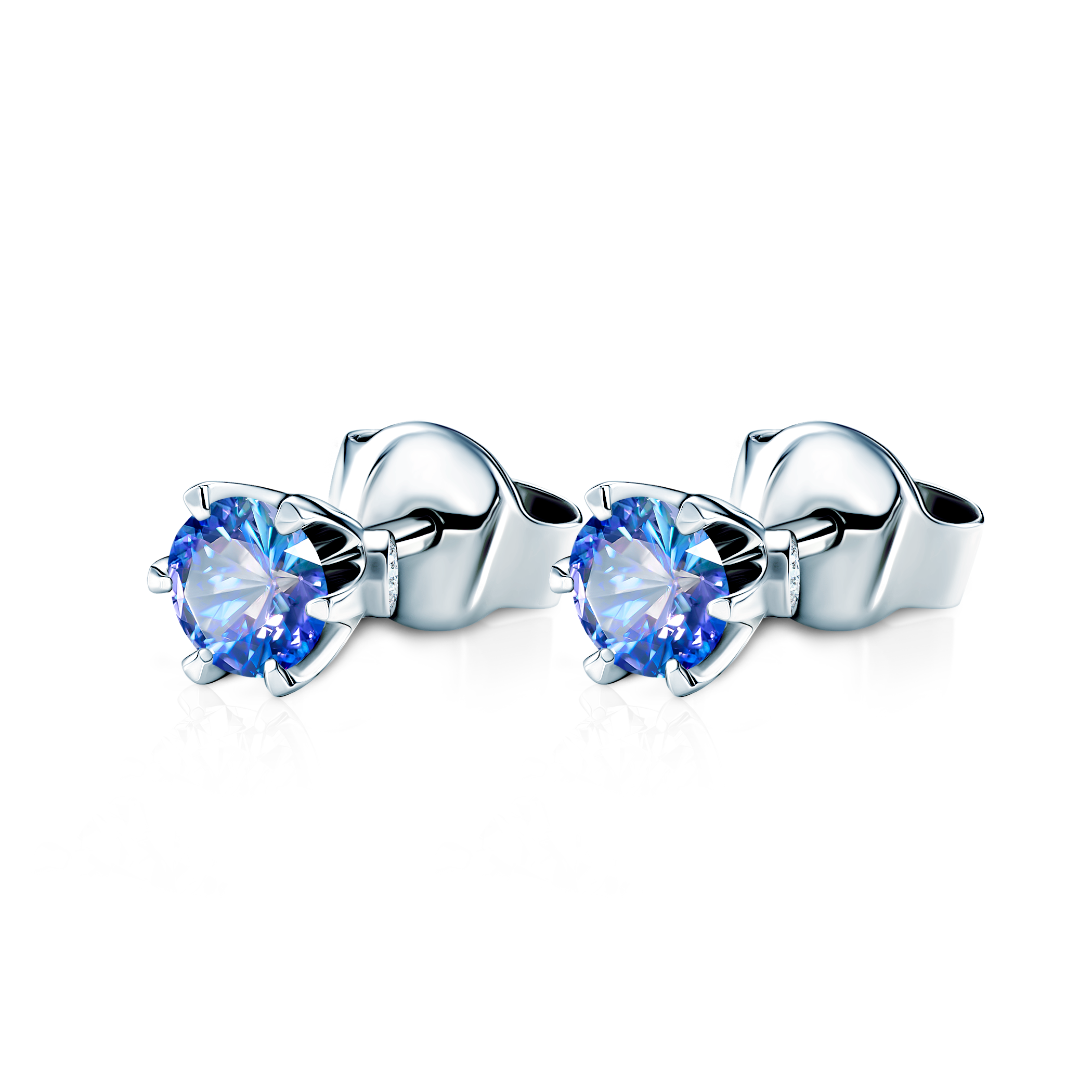 Kolczyki The Journey: białe złoto, tanzanity 