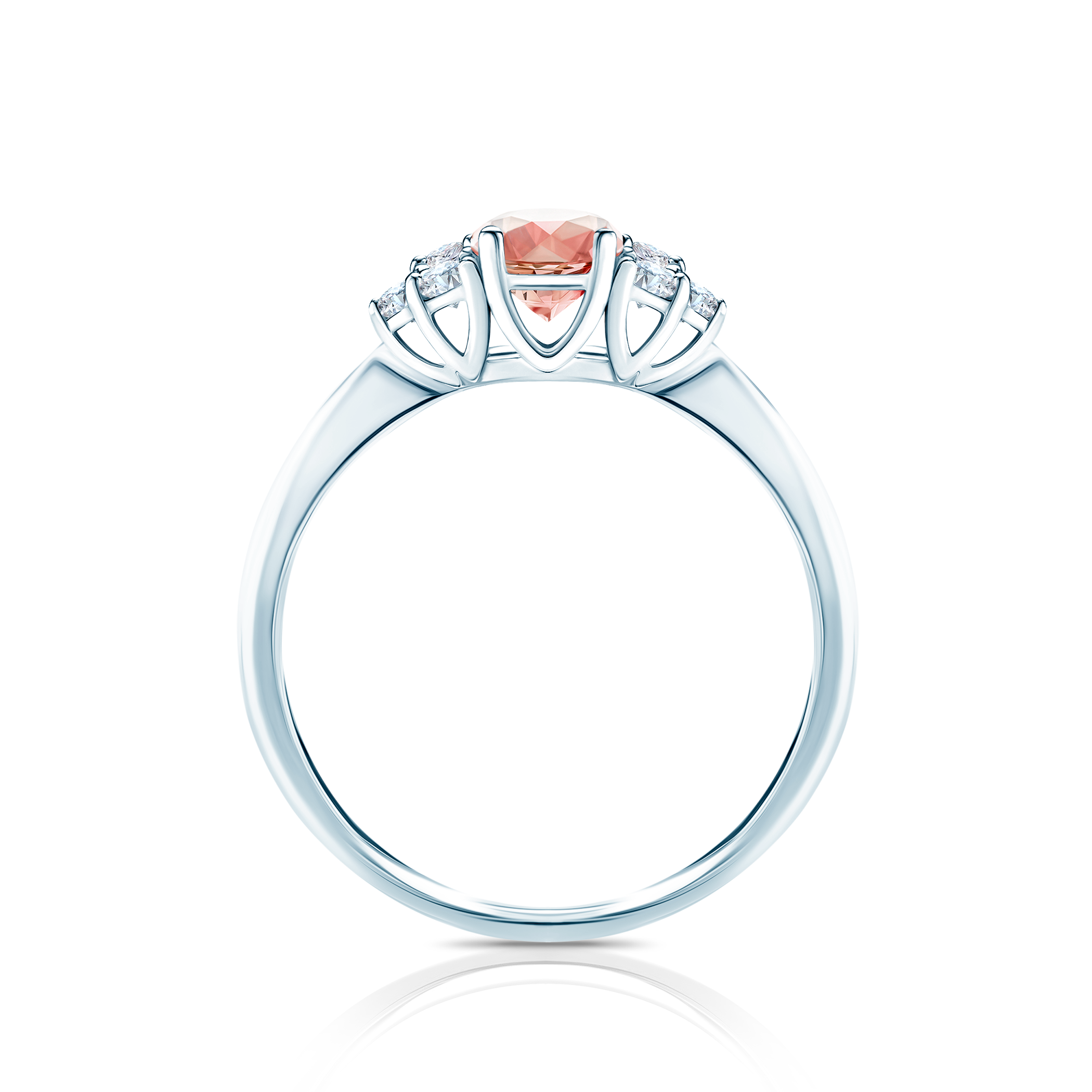 Pierścionek zaręczynowy Fairytale: białe złoto, morganit