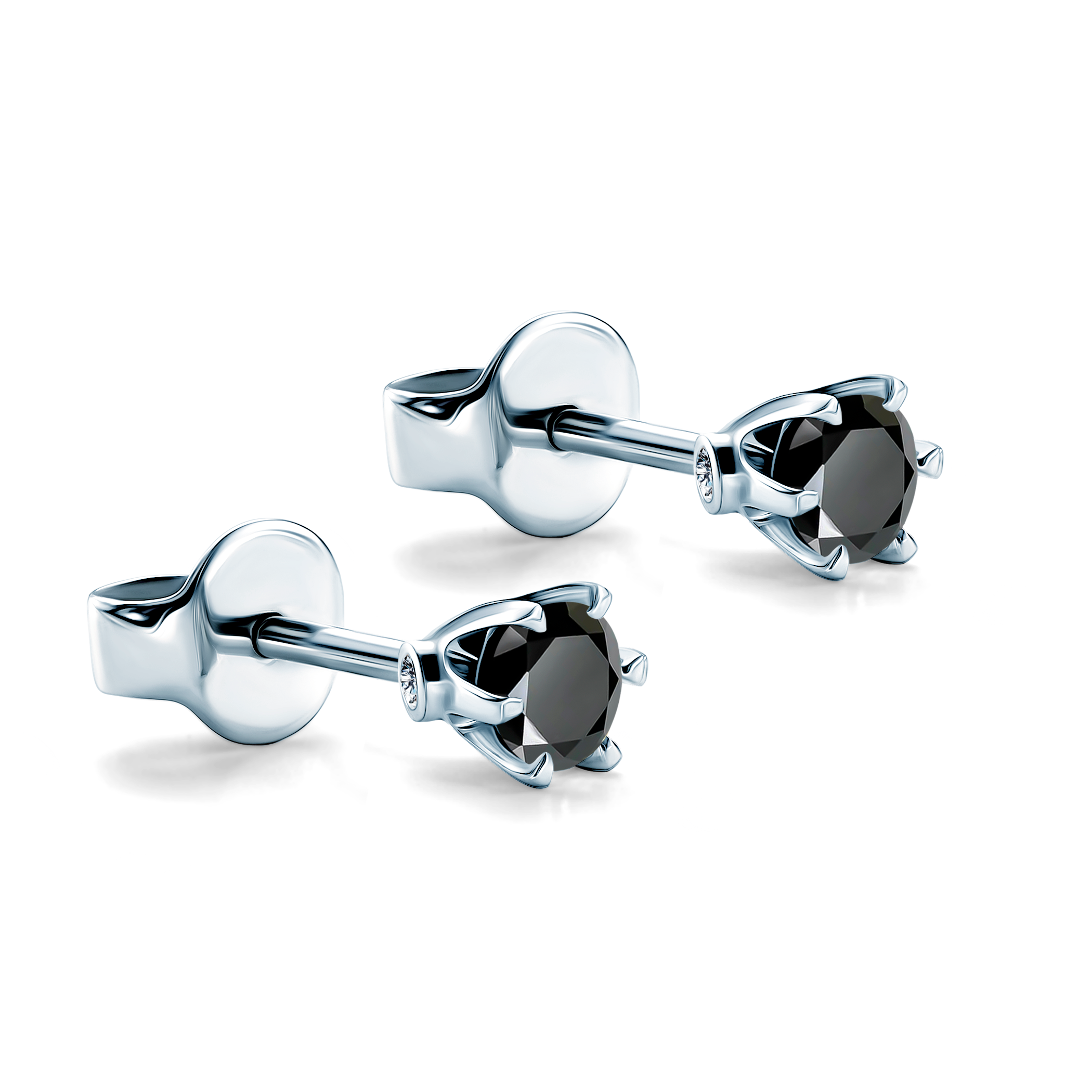 Kolczyki The Journey: białe złoto, czarne diamenty