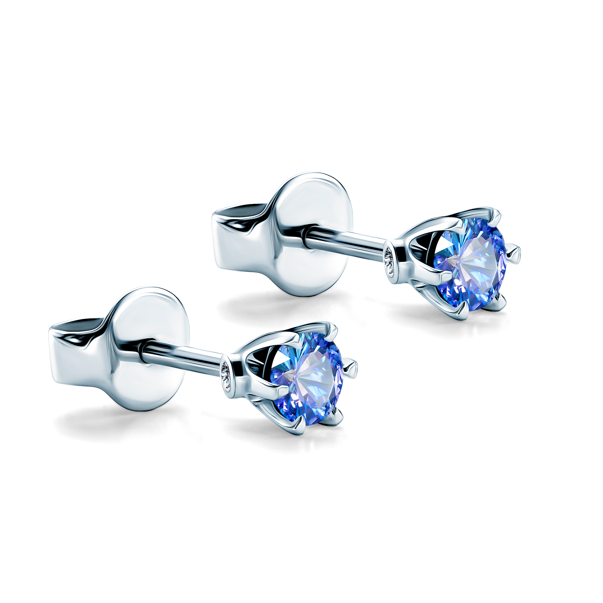Kolczyki The Journey: białe złoto, tanzanity - 7