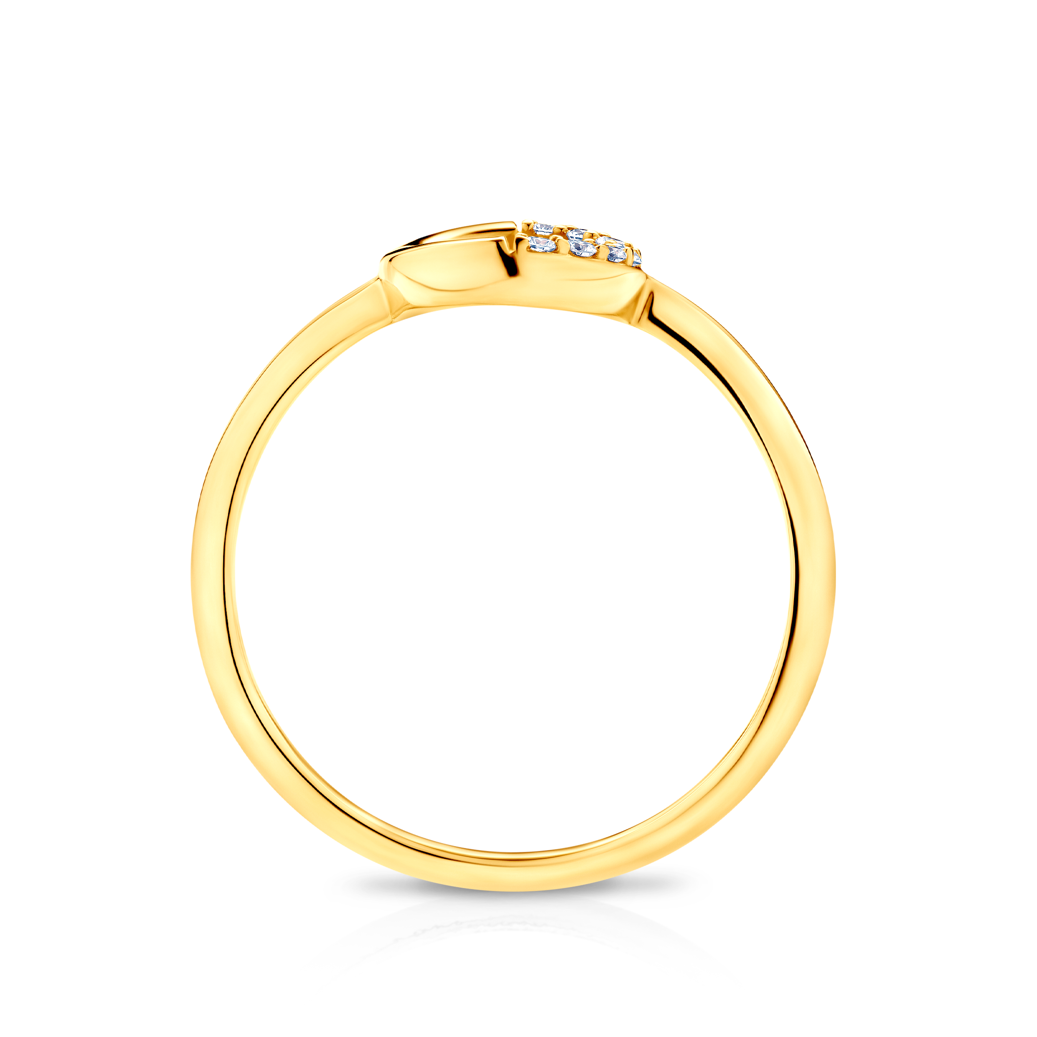 Pierścionek zaręczynowy SAVICKI: złoty, diamenty