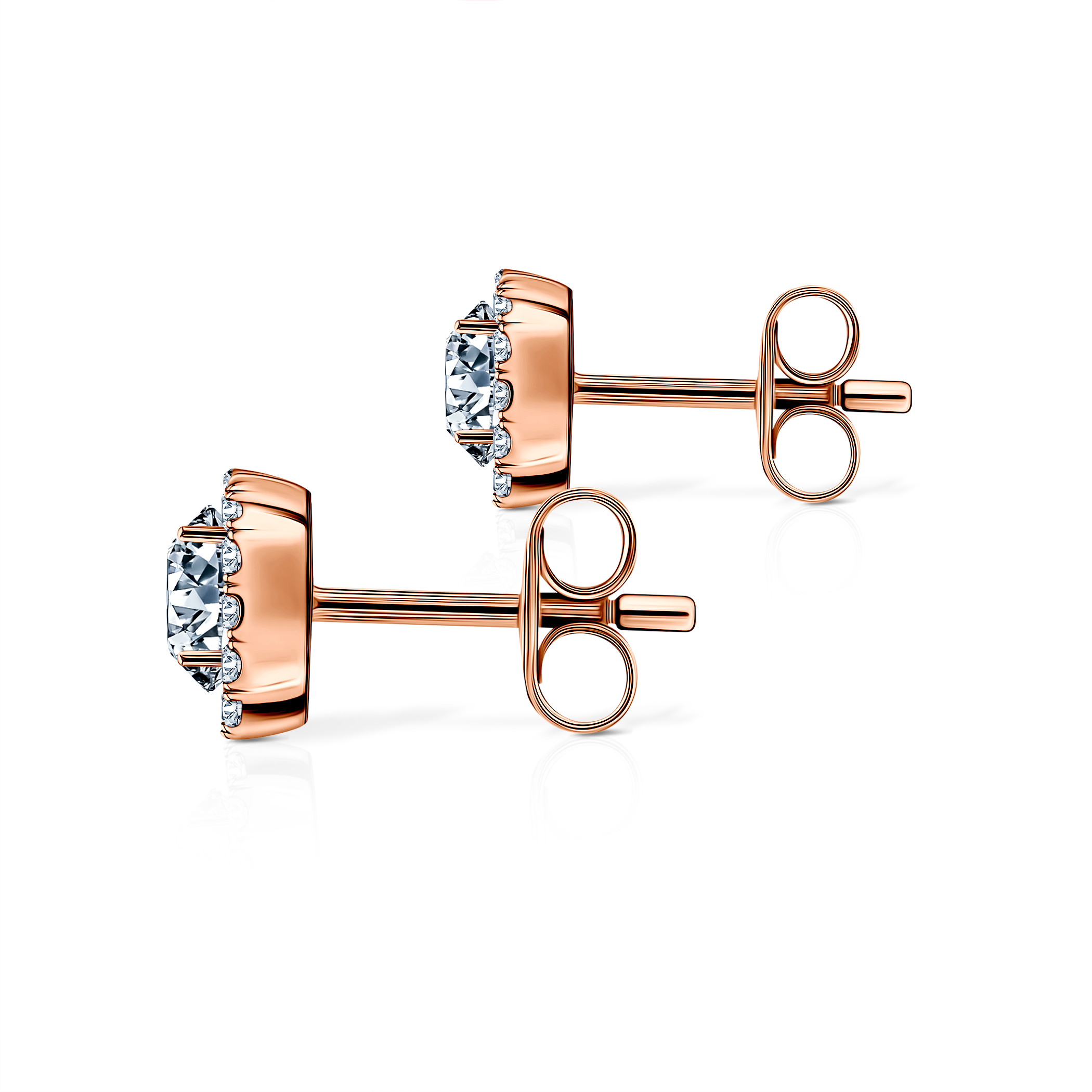 Ohrringe This is Love: Roségold, Weiße Saphire, Diamanten  - 4