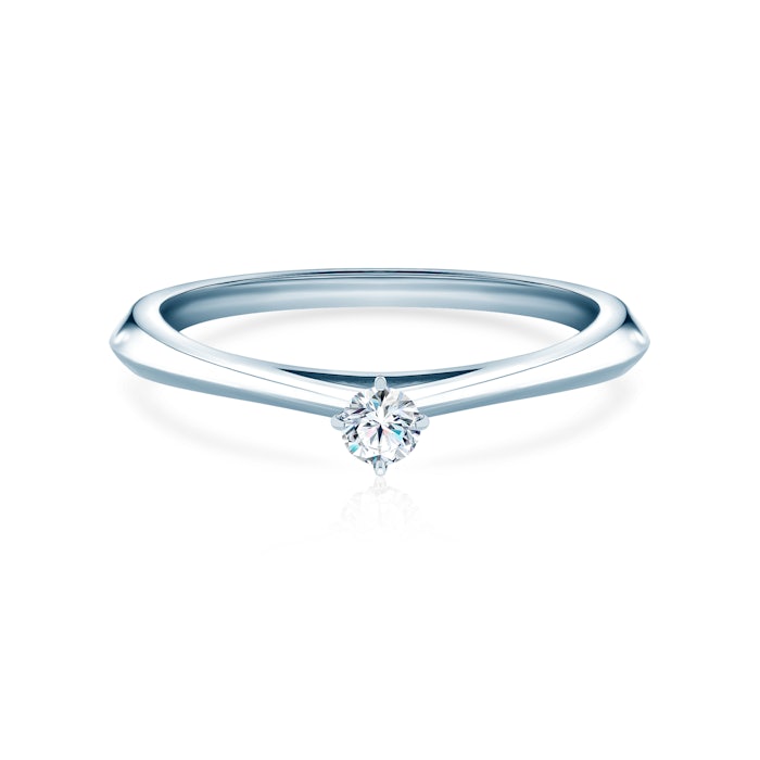 Zásnubní prsten The Light: bílé zlato, diamant
