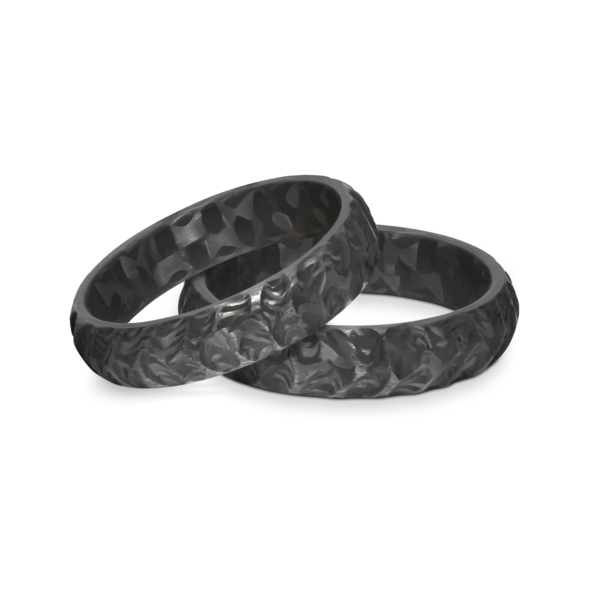 Obrączki ślubne: carbon, półokrągłe, 5 mm