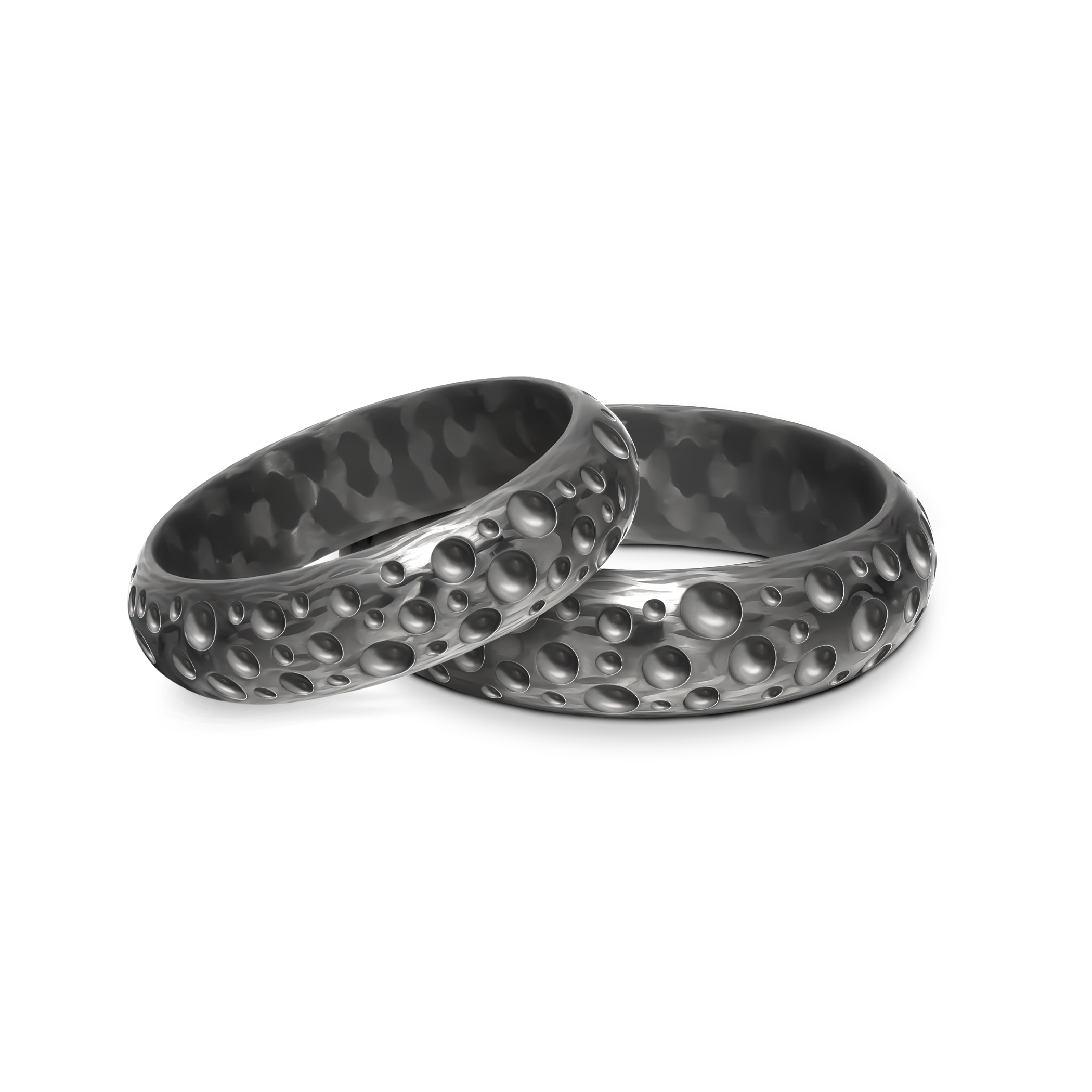 Obrączki ślubne: carbon, półokrągłe, 5 mm