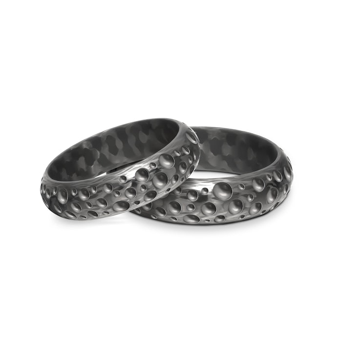 Obrączki ślubne: carbon, półokrągłe, 5 mm