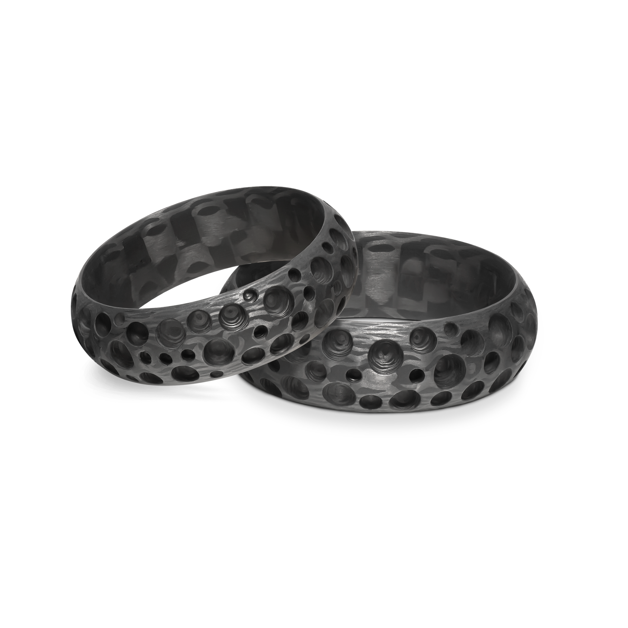 Svadobné obrúčky: karbón, polguľaté, 7 mm