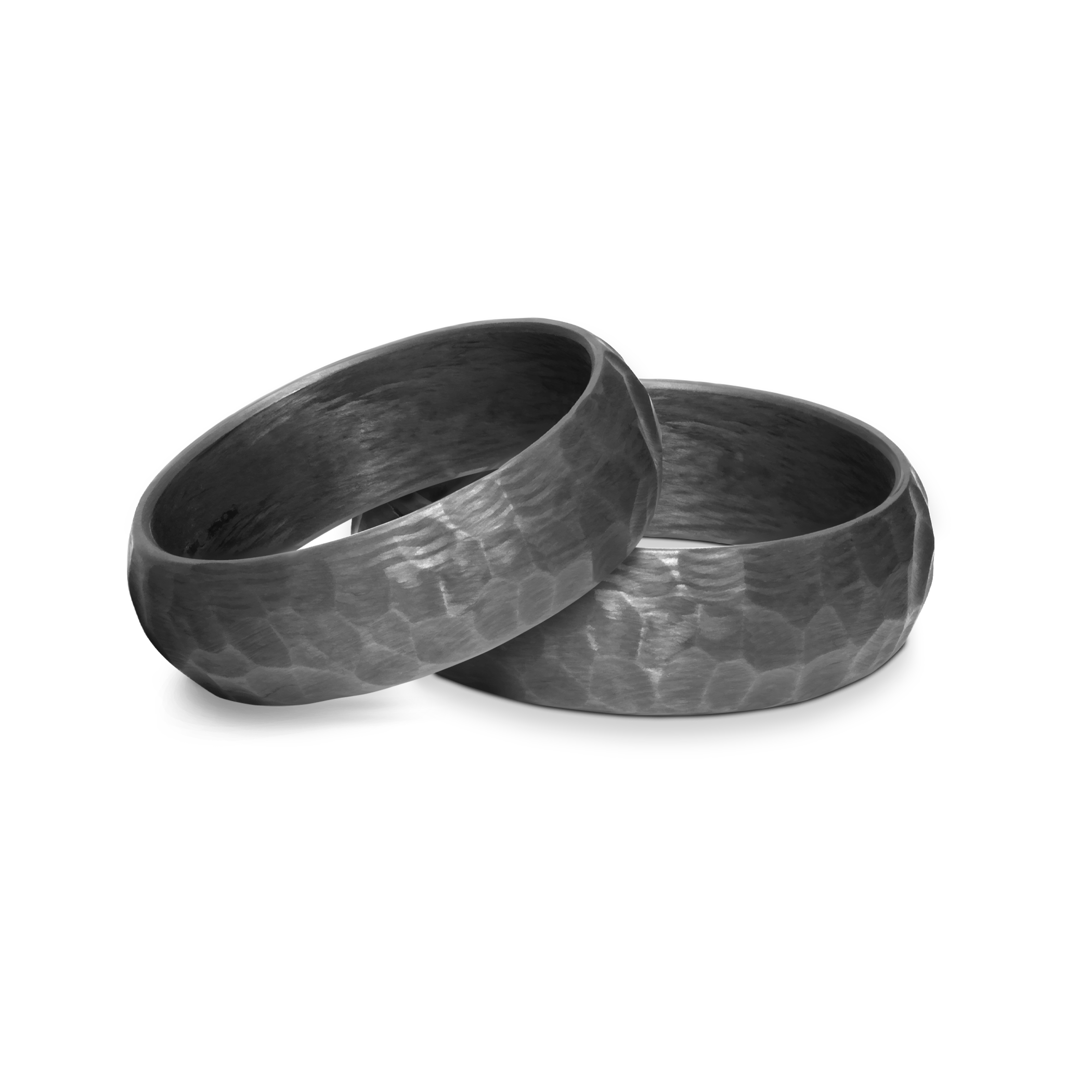 Obrączki ślubne: carbon, półokrągłe, 7 mm
