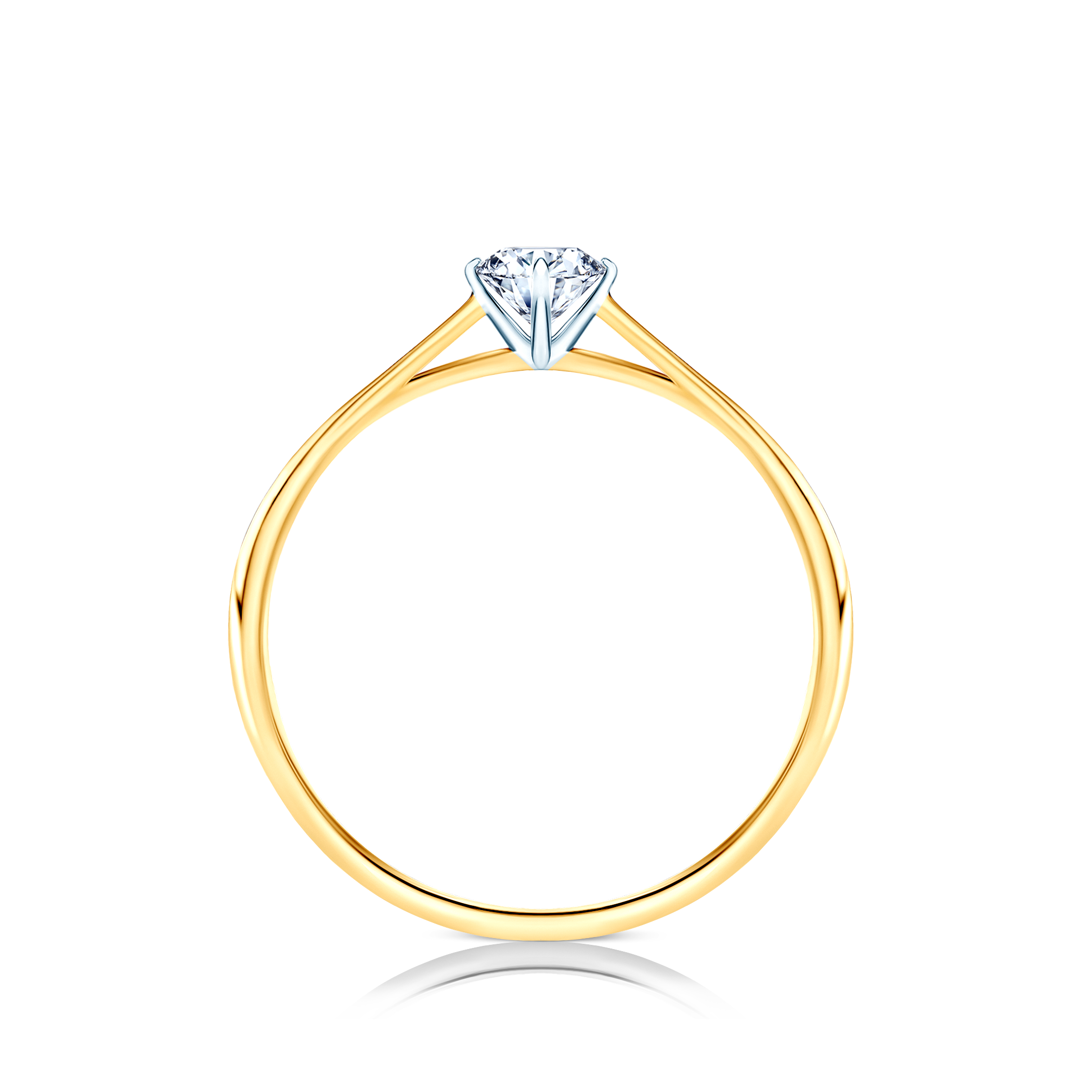 Pierścionek zaręczynowy The Light: dwukolorowe złoto, z diamentem