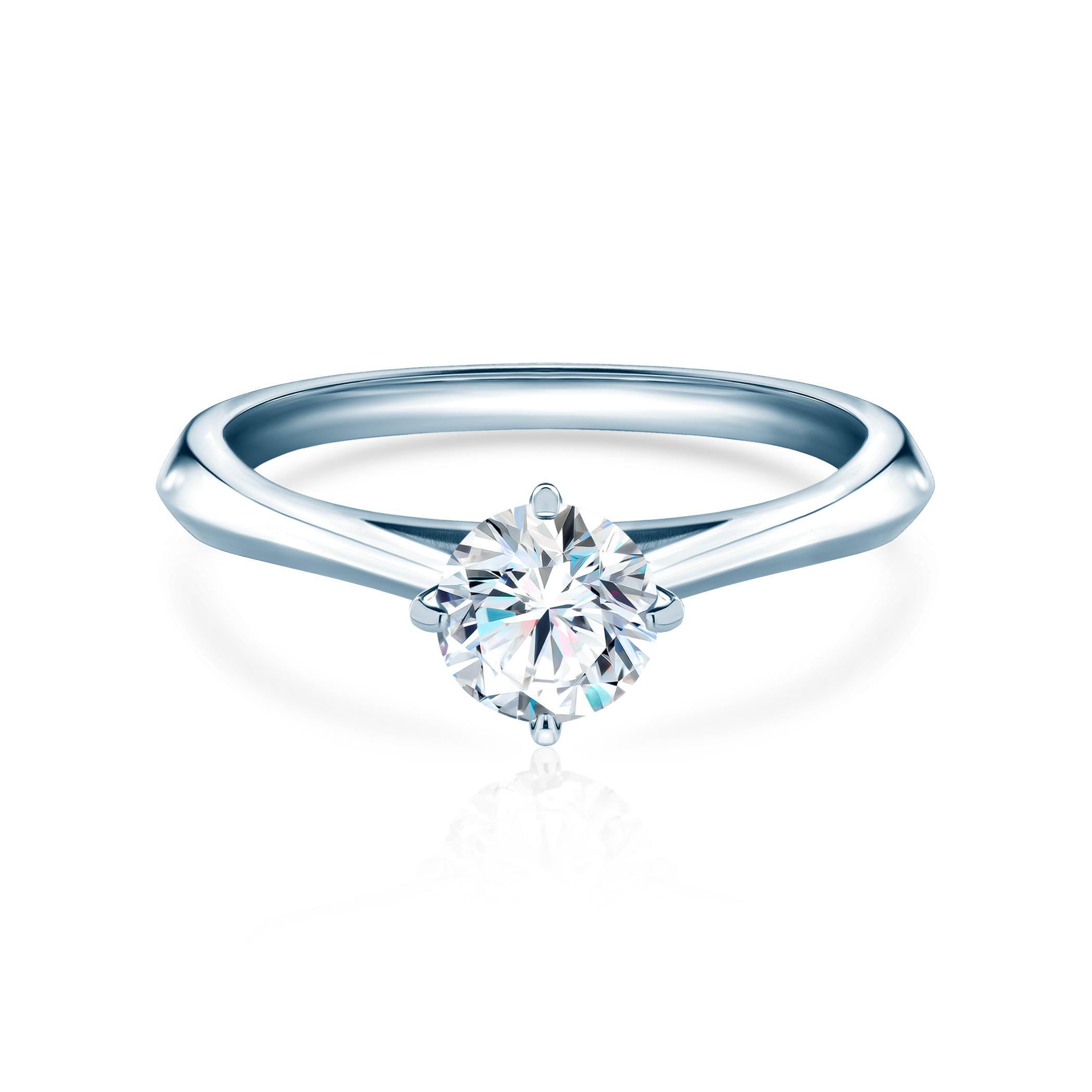 Pierścionek zaręczynowy The Light: białe złoto, diament (DL