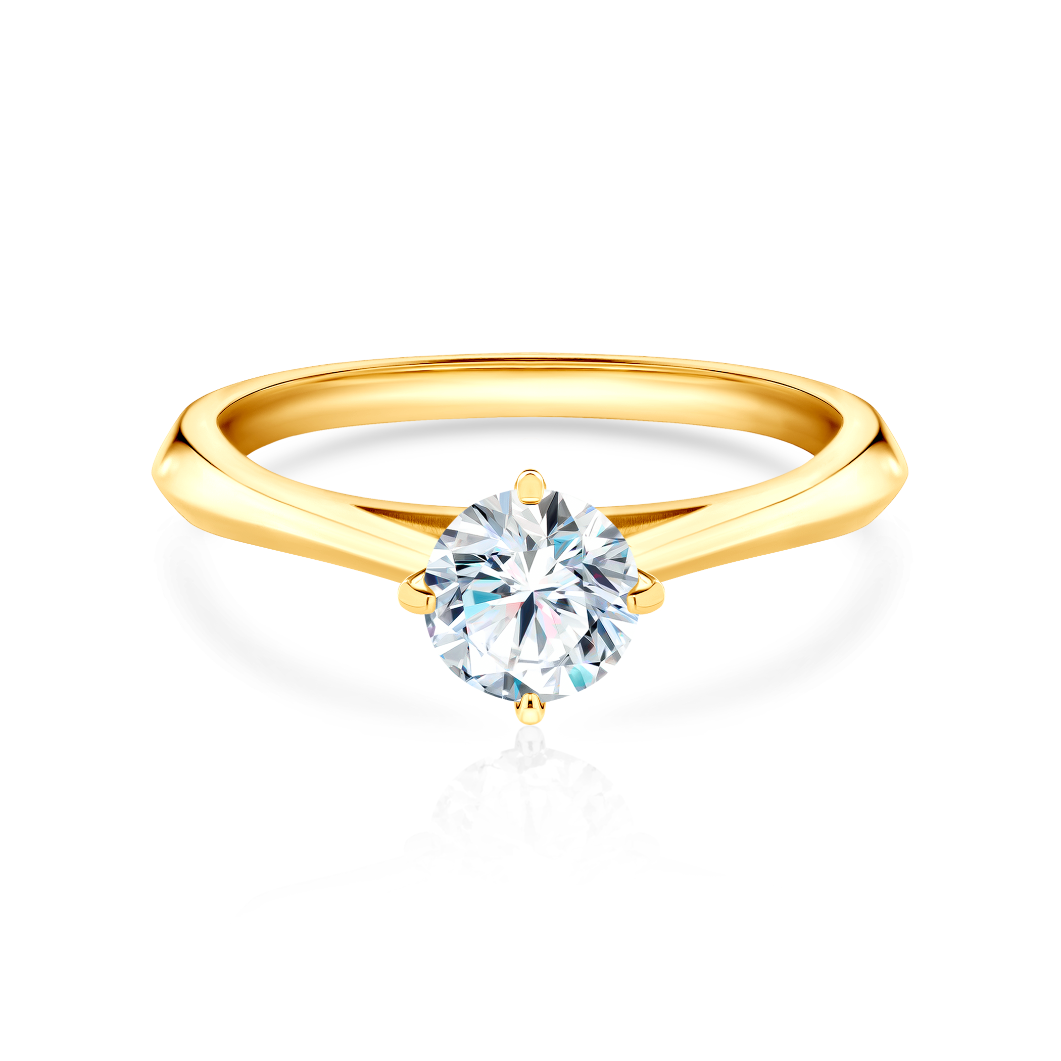 Zásnubní prsten The Light: žluté zlato, diamant