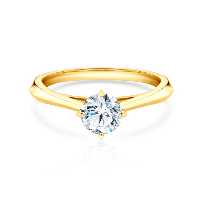 Zásnubní prsten The Light: žluté zlato, diamant