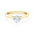 Inelul de logodnă The Light: aur bicolor, cu diamant
