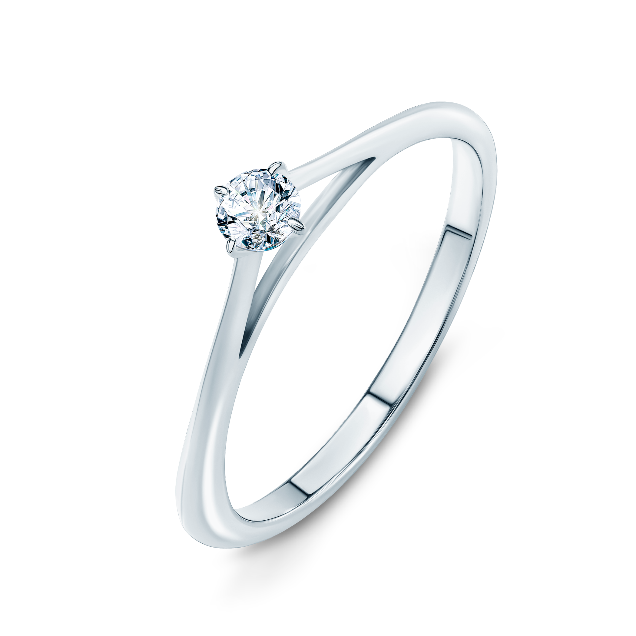 Pierścionek zaręczynowy The Light: platyna, diament