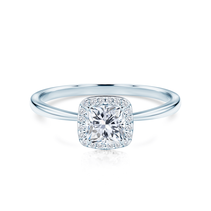 Zásnubní prsten SAVICKI: bílé zlato, diamanty