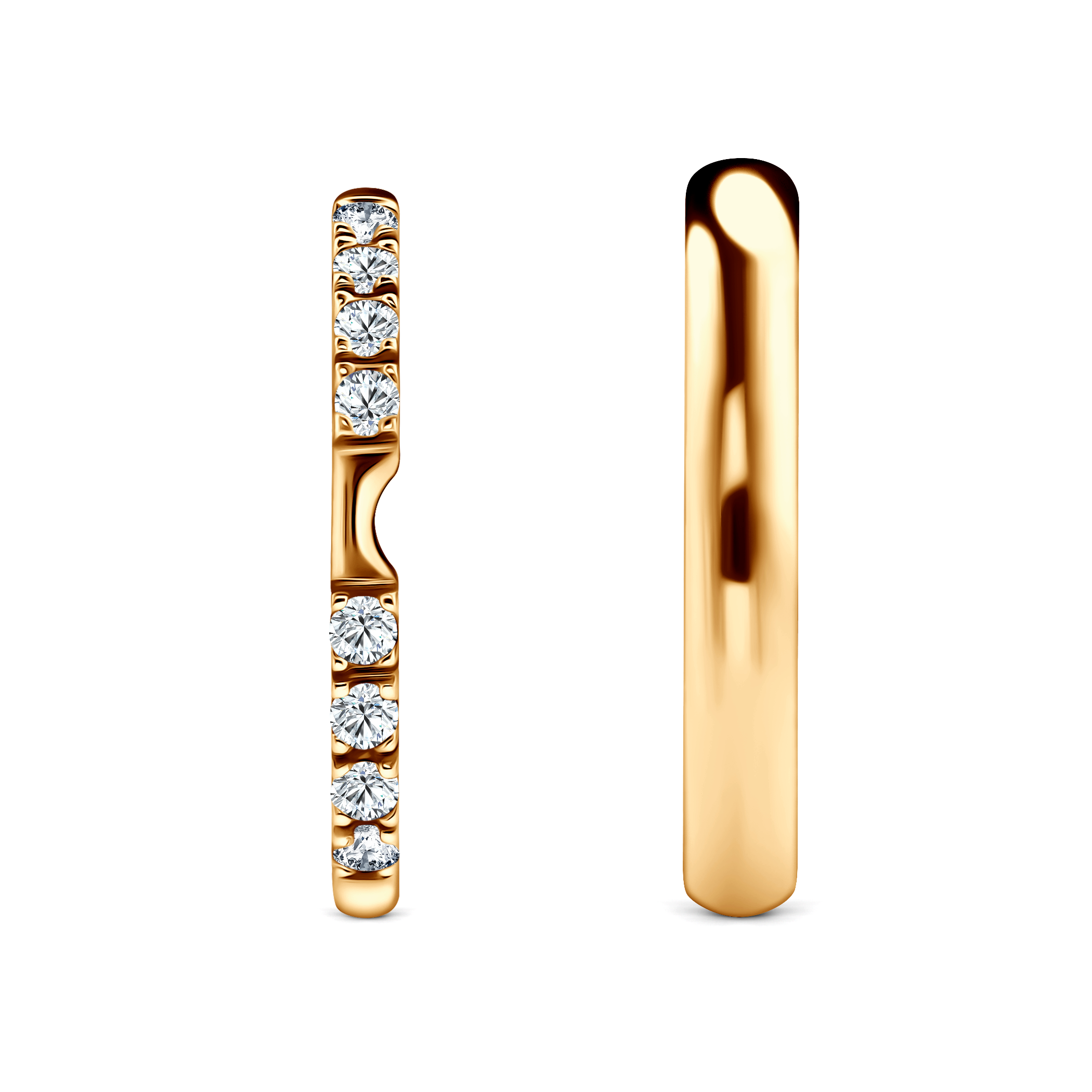 Eheringe The Journey: Gold, Diamanten, Halbrund, 2 mm und 3 mm - 4