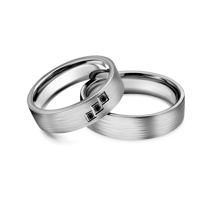 Obrączki ślubne: tytan, płaskie, 5,5 mm