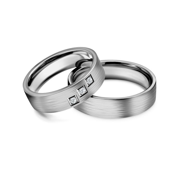 Obrączki ślubne: tytan, płaskie, 5,5 mm