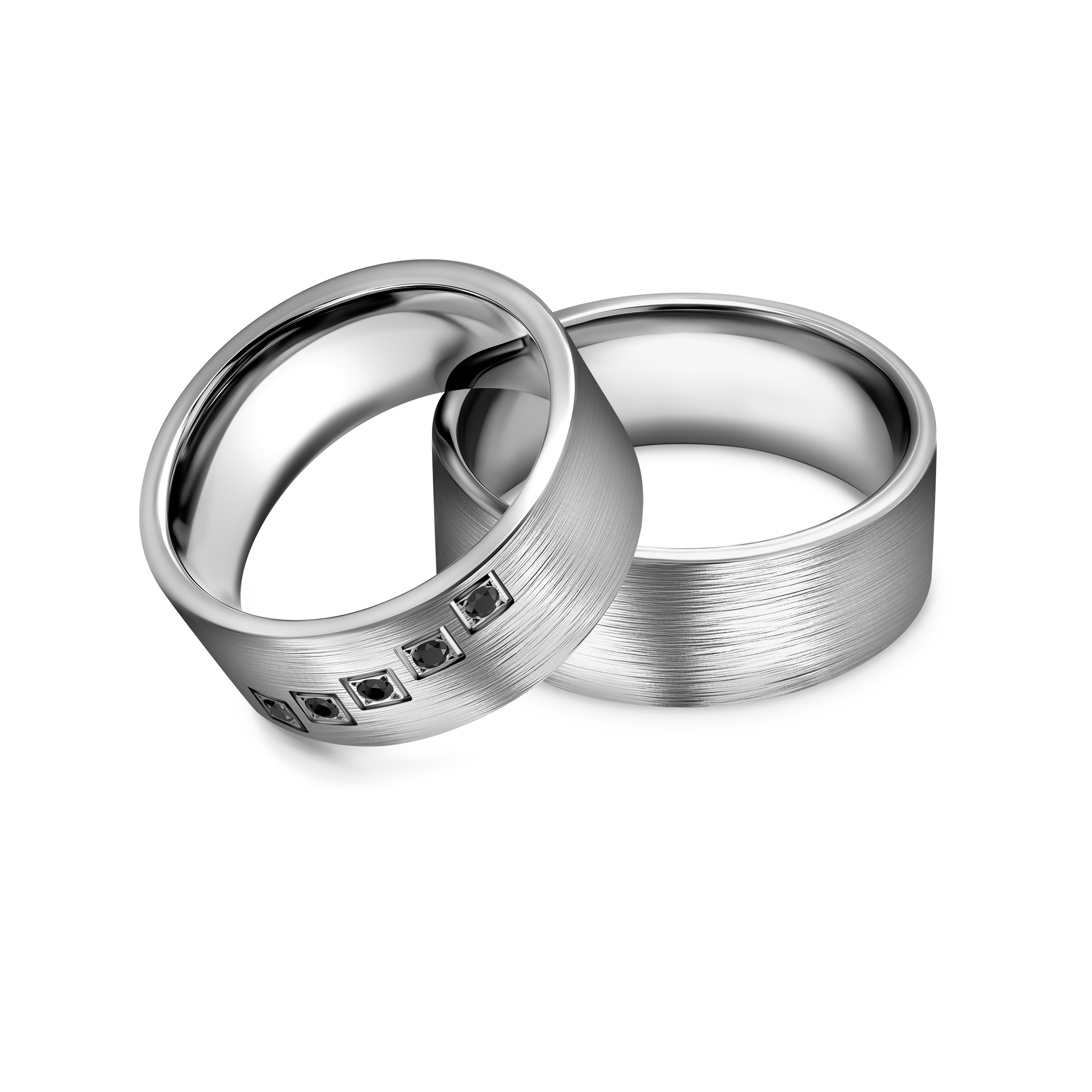 Obrączki ślubne: tytan, płaskie, 8 mm