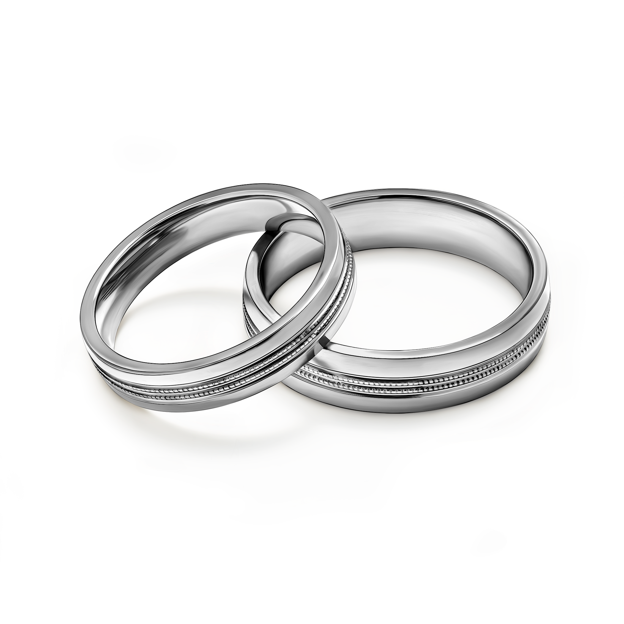 Obrączki ślubne: tytan, płaskie, 4 i 5 mm