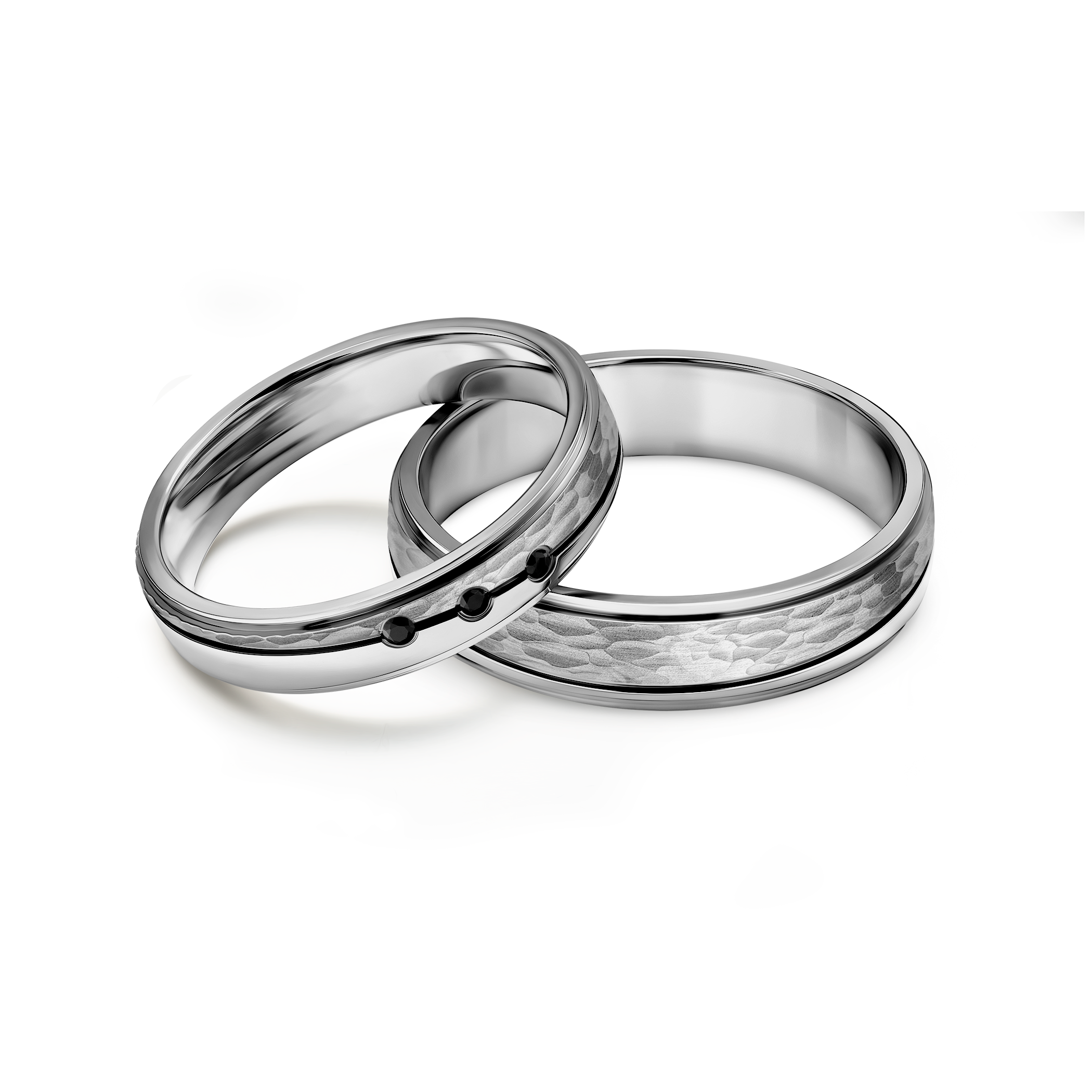 Obrączki ślubne: tytan, półokrągłe, 4 i 5 mm