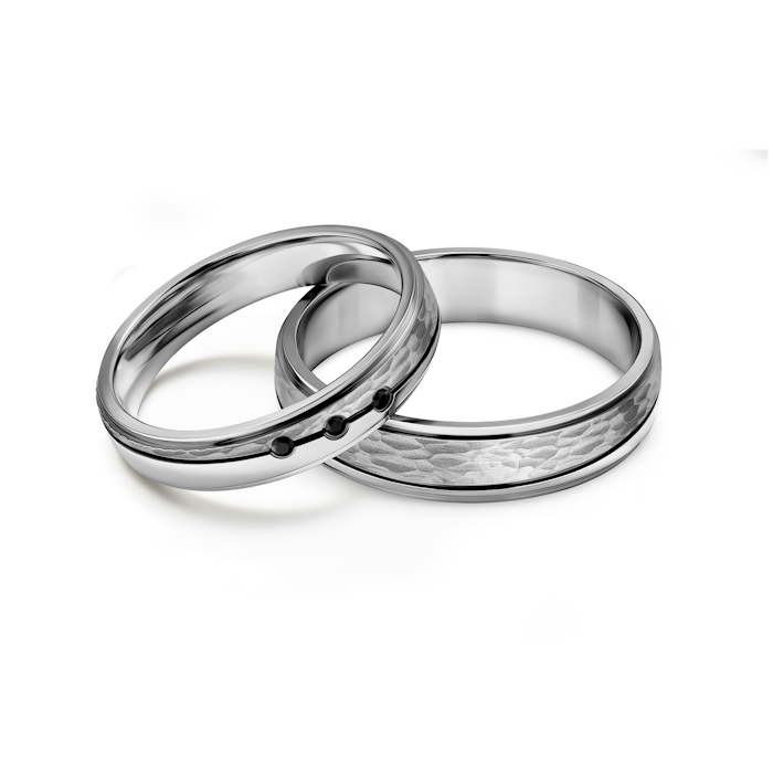 Obrączki ślubne: tytan, półokrągłe, 4 i 5 mm