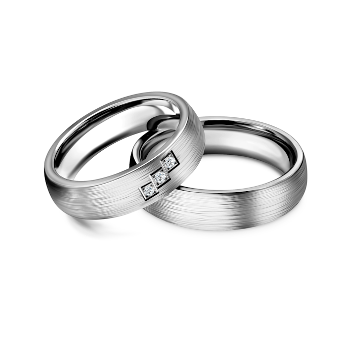 Obrączki ślubne: tytan, półokrągłe, 5,5 mm