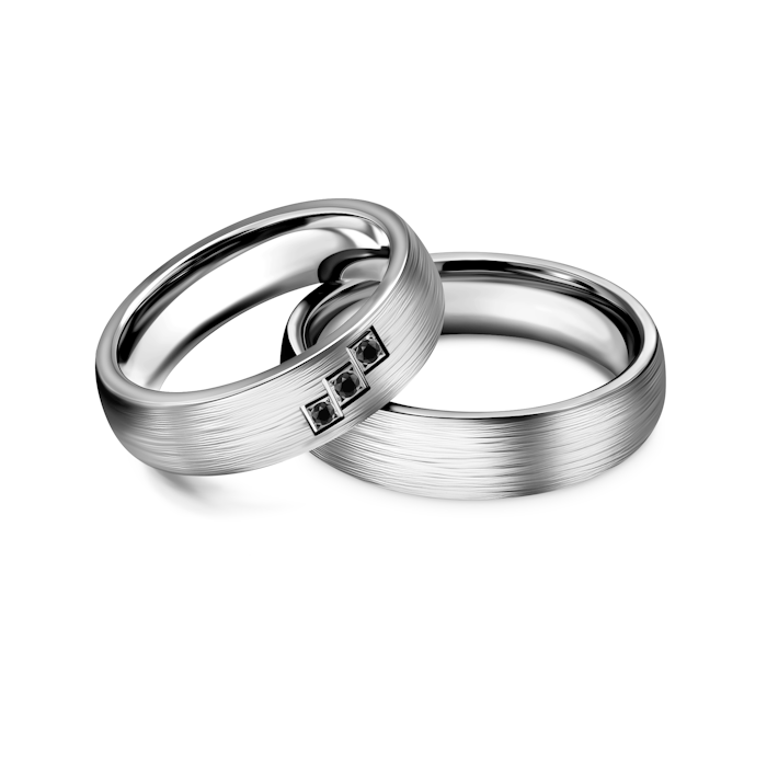 Obrączki ślubne: tytan, półokrągłe, 5,5 mm