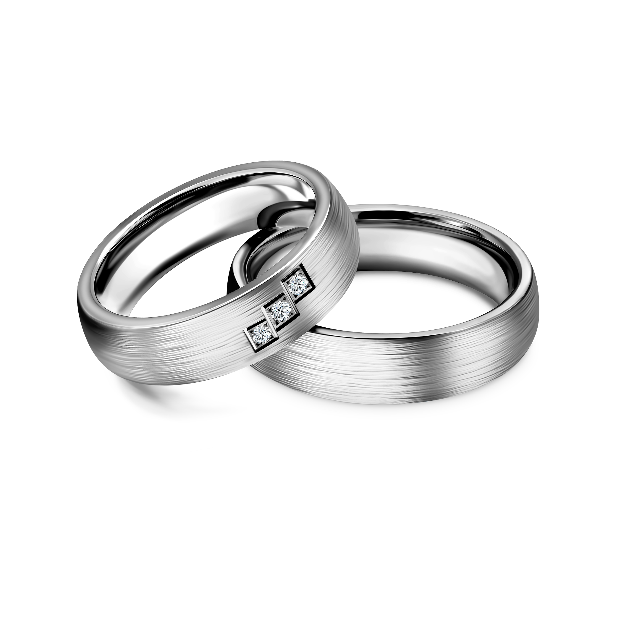 Obrączki ślubne: tytan, półokrągłe, 5,5 mm