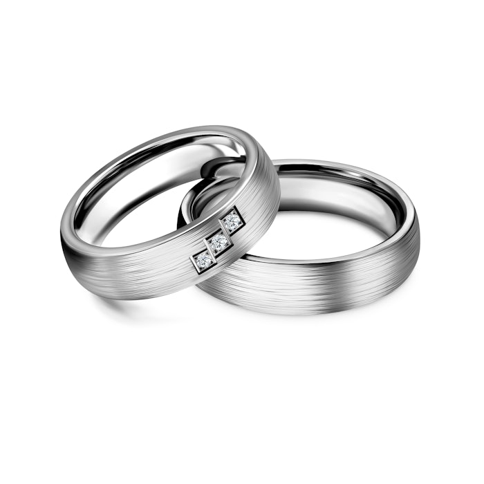 Obrączki ślubne: tytan, półokrągłe, 5,5 mm