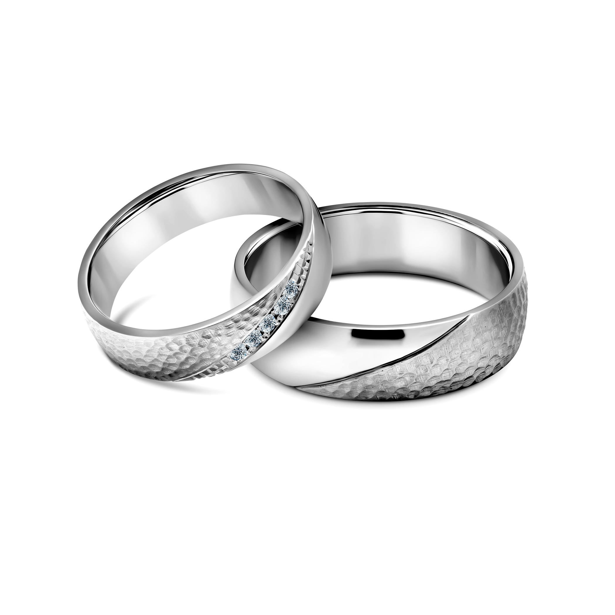 Obrączki ślubne: tytan, półokrągłe, 5 i 6 mm