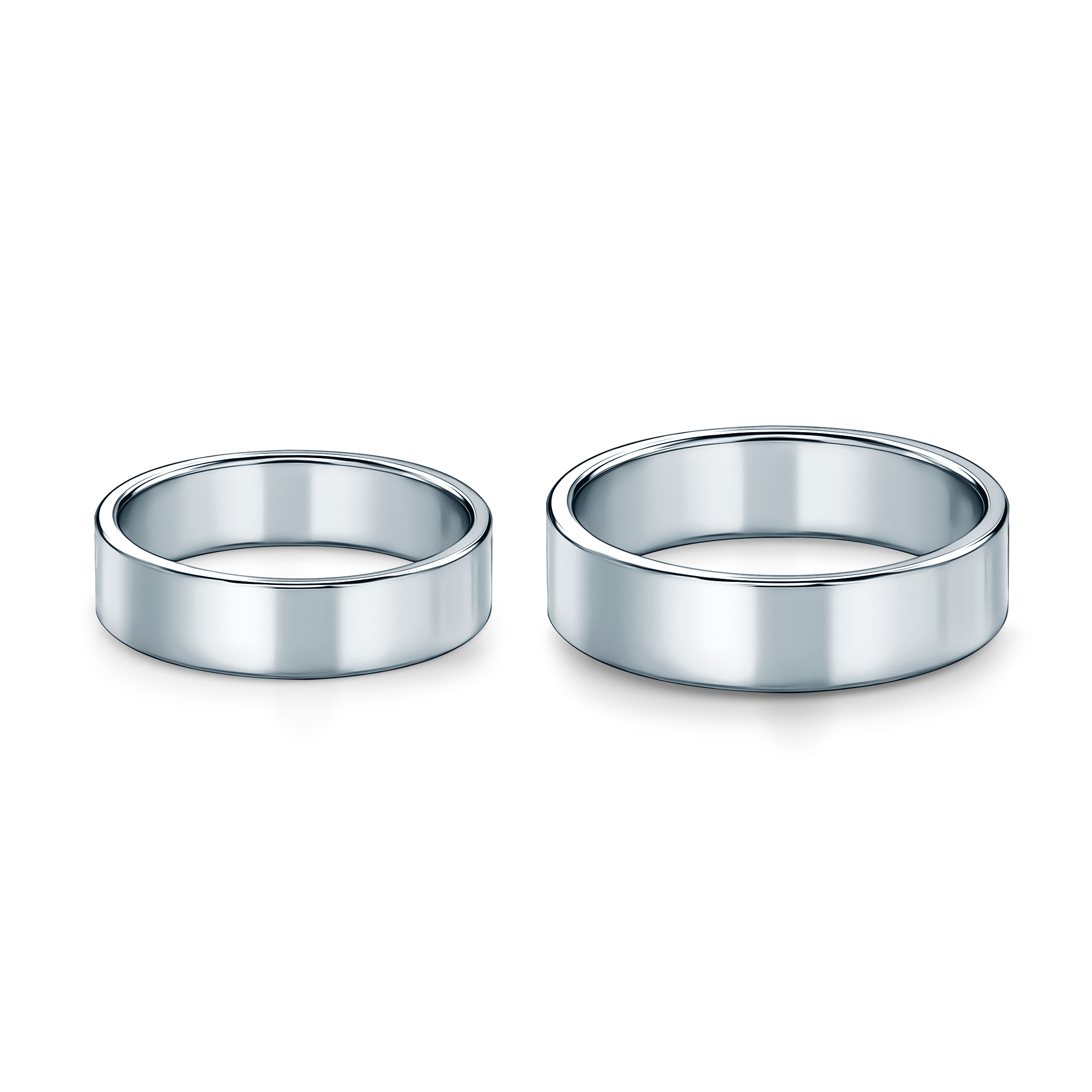 Obrączki ślubne: platyna, płaskie, 5 mm - 4