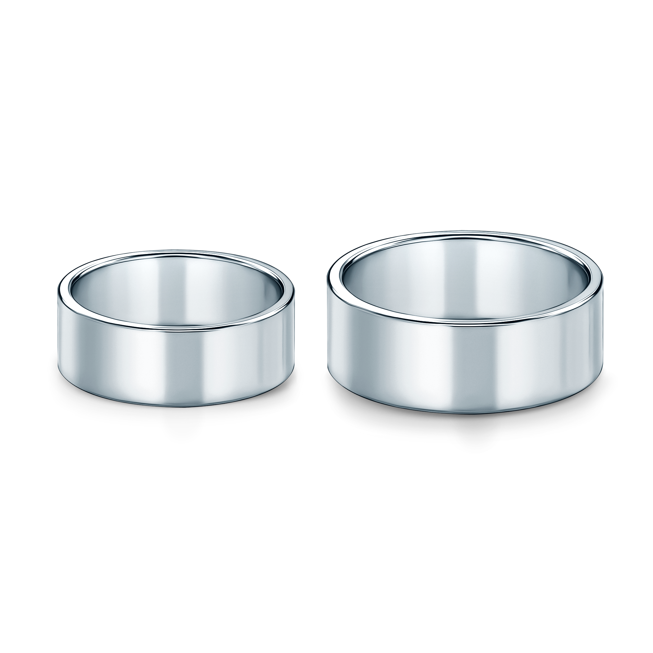 Obrączki ślubne: platyna, płaskie, 7 mm - 4