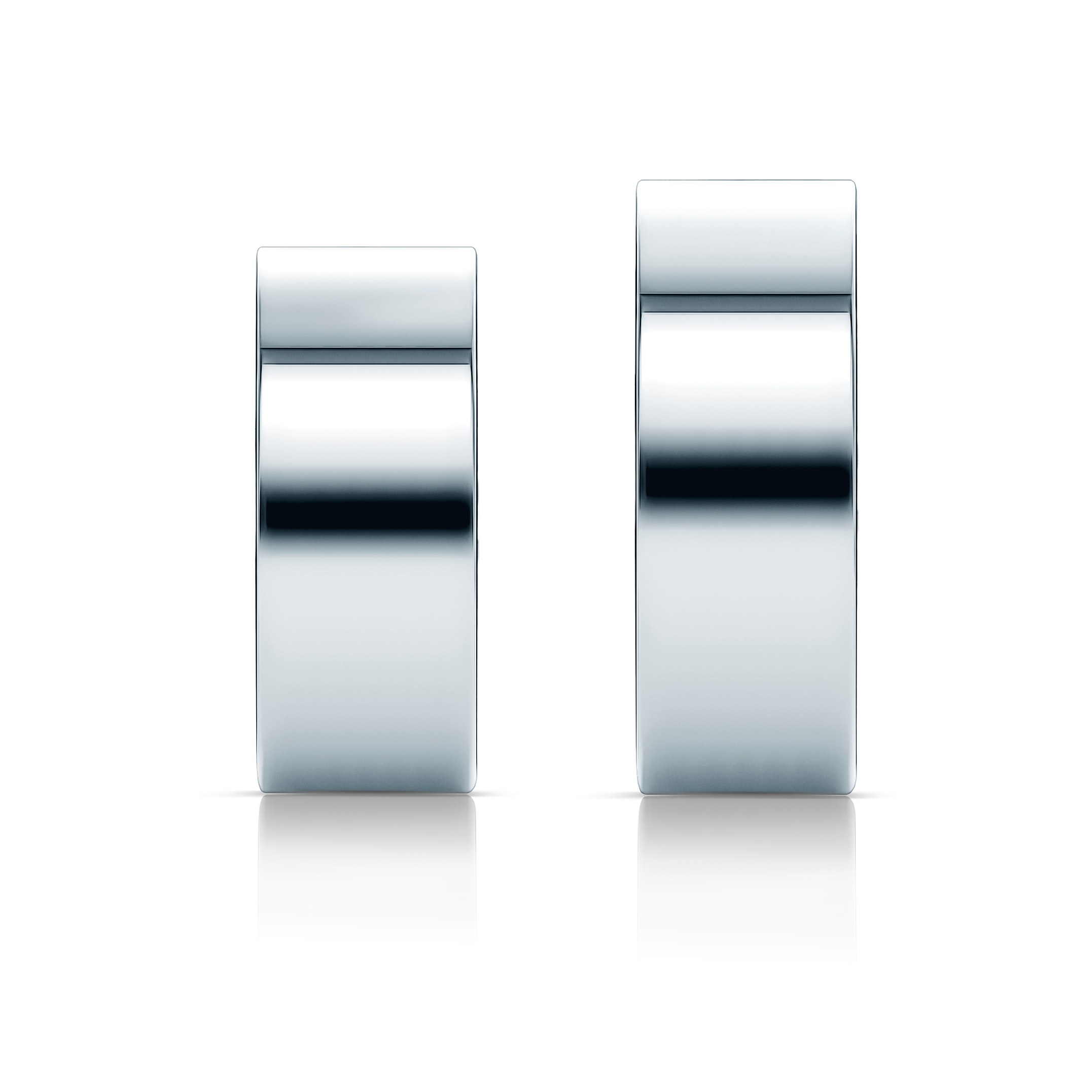 Obrączki ślubne: platyna, płaskie, 7 mm - 5