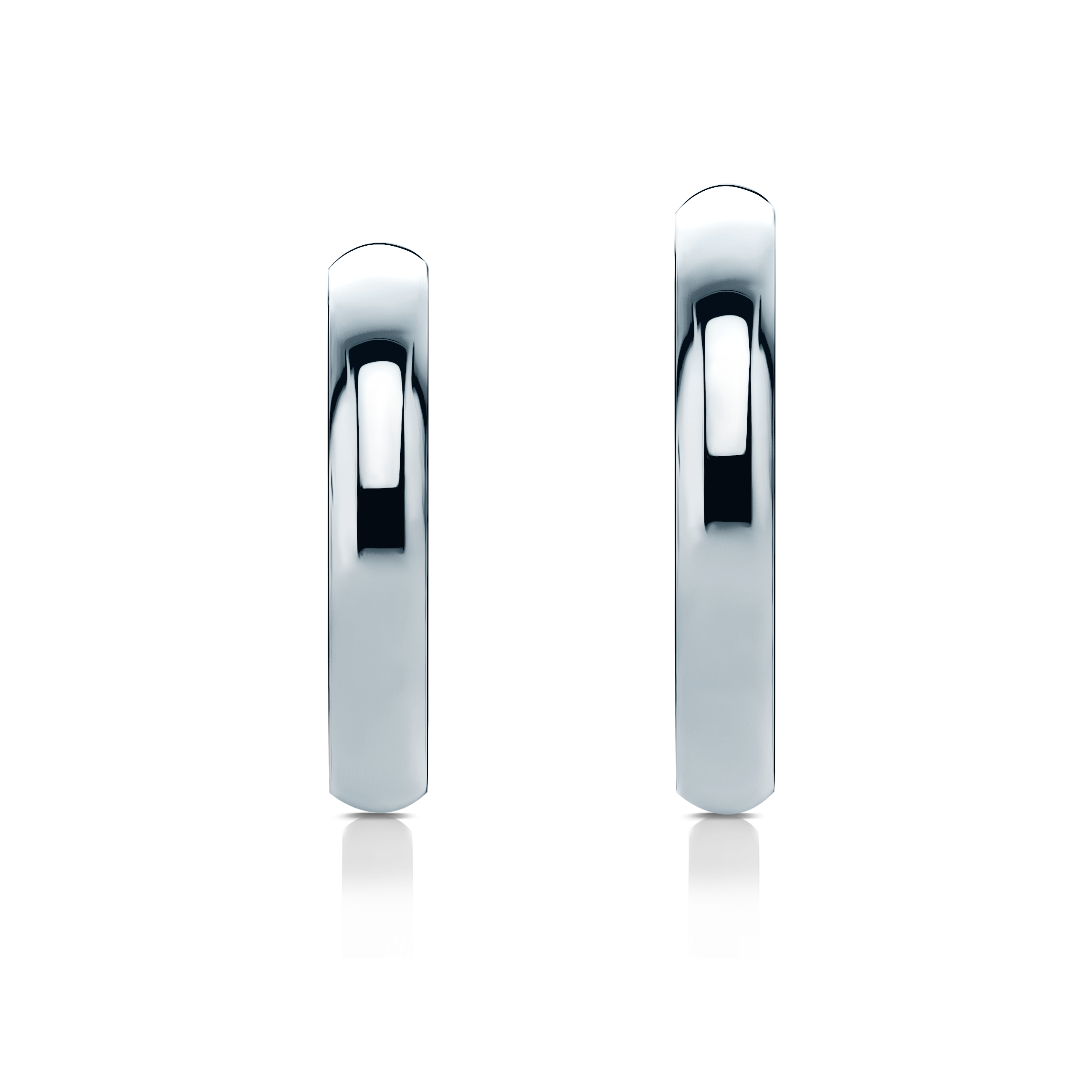 Obrączki ślubne: platyna, półokrągłe, 3 mm