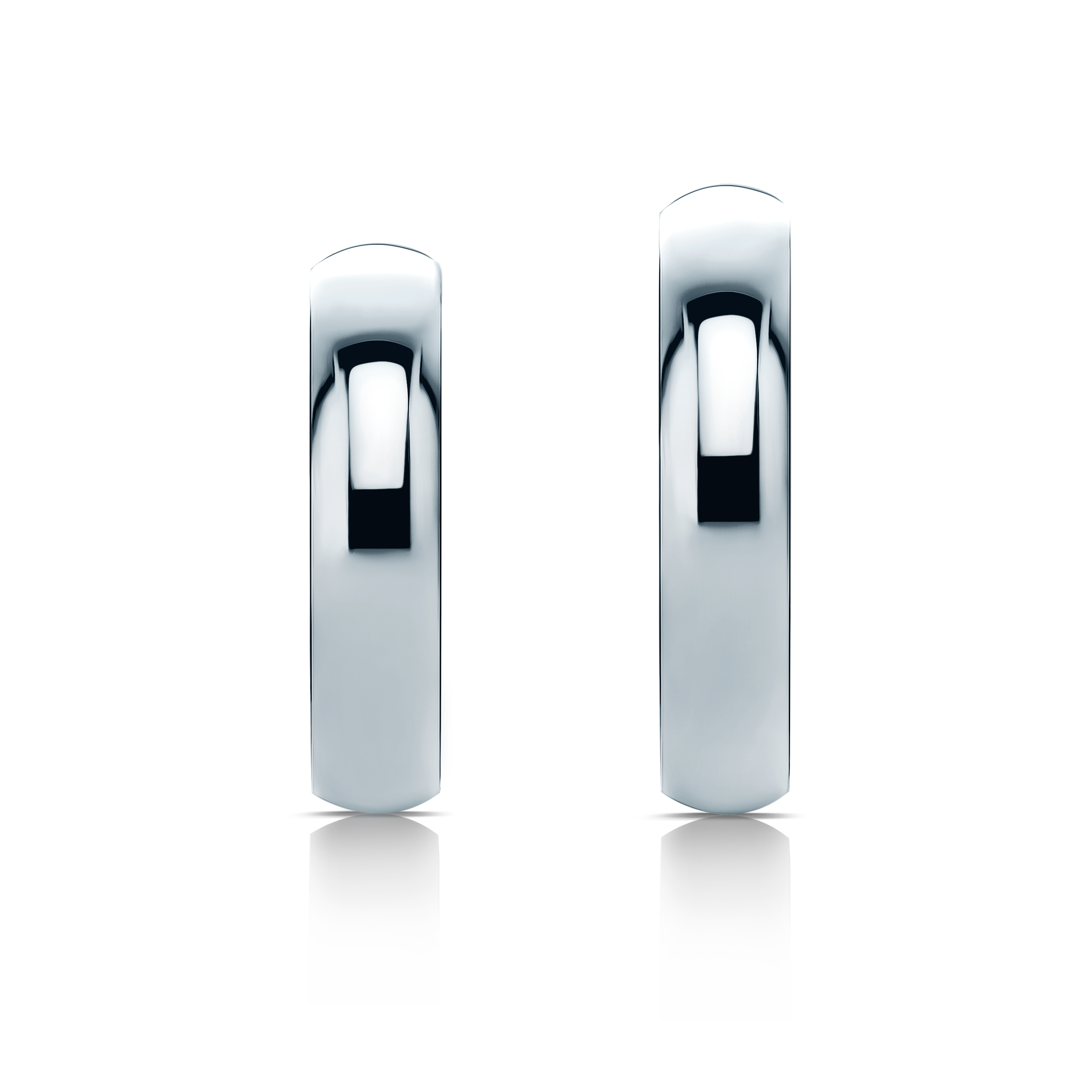 Obrączki ślubne: platyna, półokrągłe, 4 mm - 5