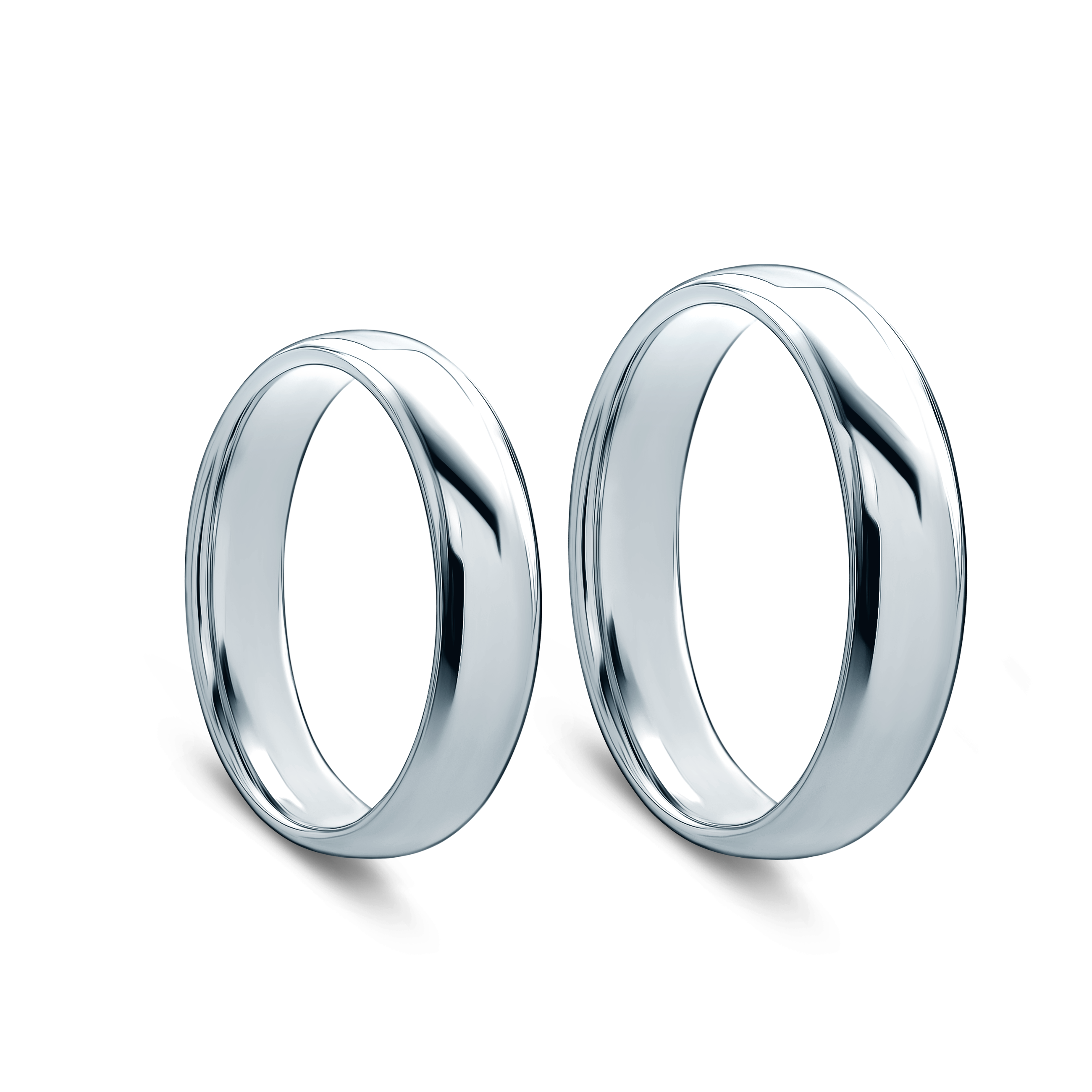 Obrączki ślubne: platyna, półokrągłe, 6 mm - 3