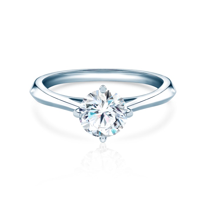 Zásnubní prsten The Light: bílé zlato, laboratorní diamant